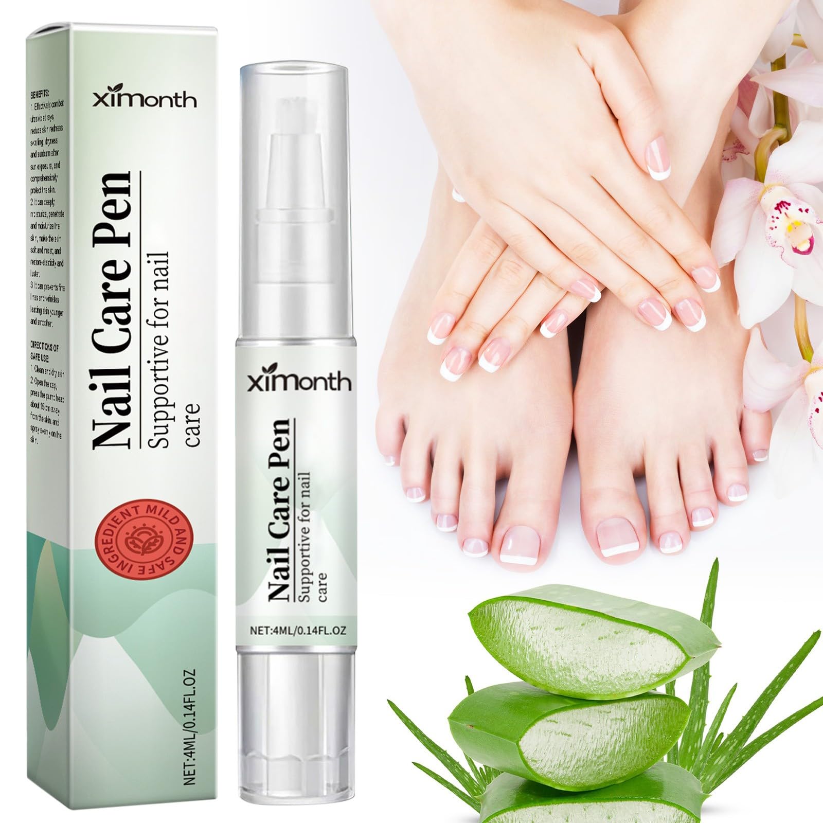 5 Stück Nail Care Pen - Das Original, Nagelpilz Stift, Nail Care Pen Kosmetische Pflege Bei Nagelpilzinfektion, Mit Teebaumöl, Vitamin E & Aloe Vera (5 Stück)