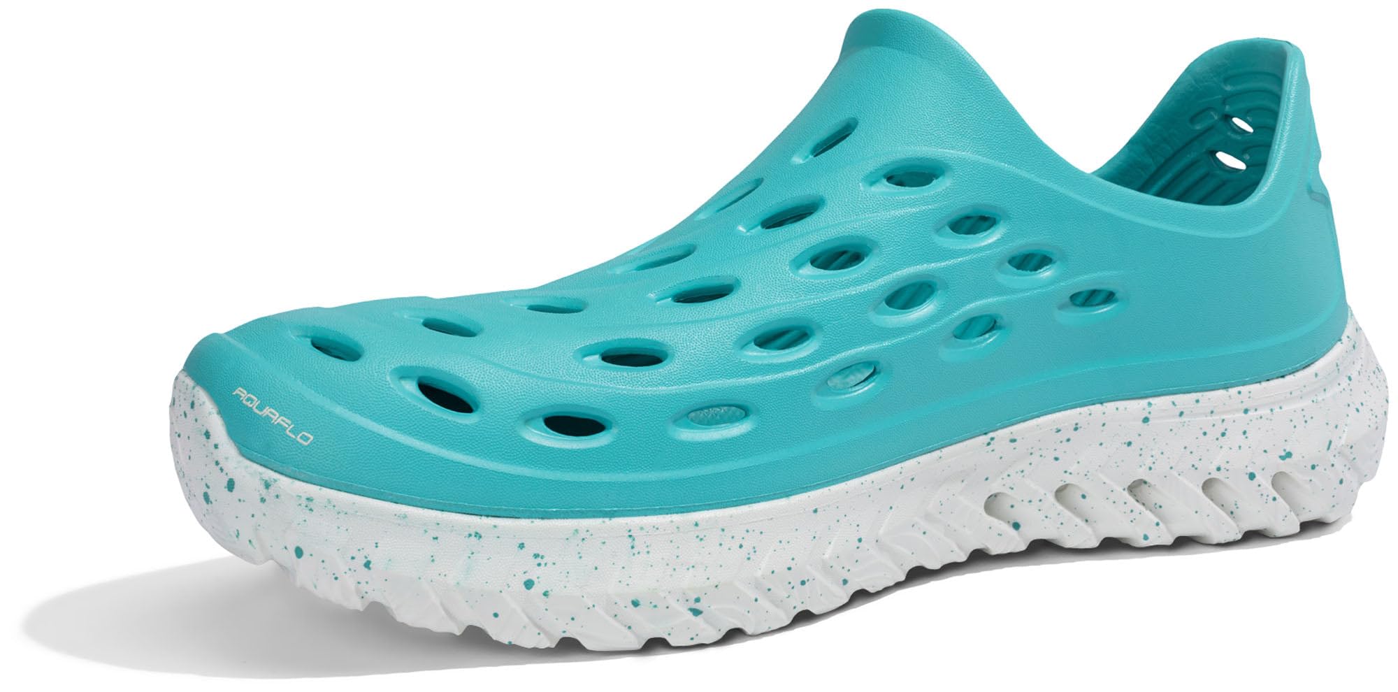 RUGGED SHARK Rift Slip-On Water Shoes – Quick-Dry EVA, AQUAFLO® Drainage, Ventilated, Lightweight, Textured Footbed, Easy On/Off, Perfect for Beach, Pool, and Outdoor Adventures Teal