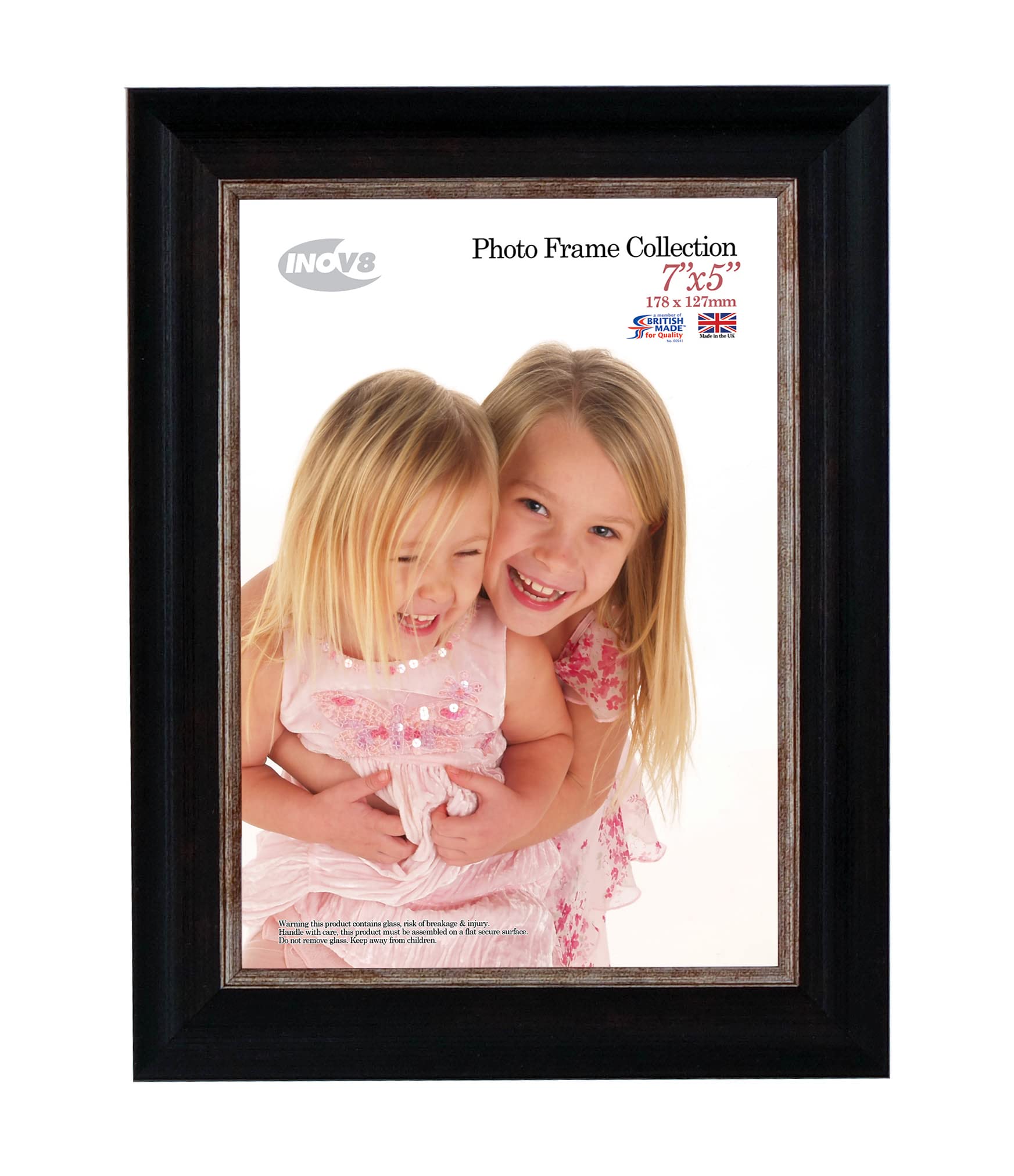 Inov8 Washed Black Framing Photo Frame, 7X5 Inch, Pfes-Swbk-75
