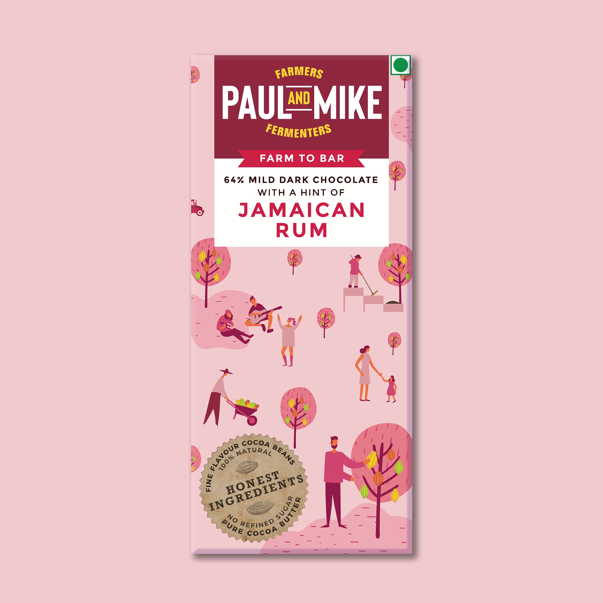Paul And Mike 64% Mild Dark Vegan Chocolate With A Hint Of Jamaican Rum Flavor, 68 G (B093T1JS7G) Amazon Price History, Amazon Price Tracker