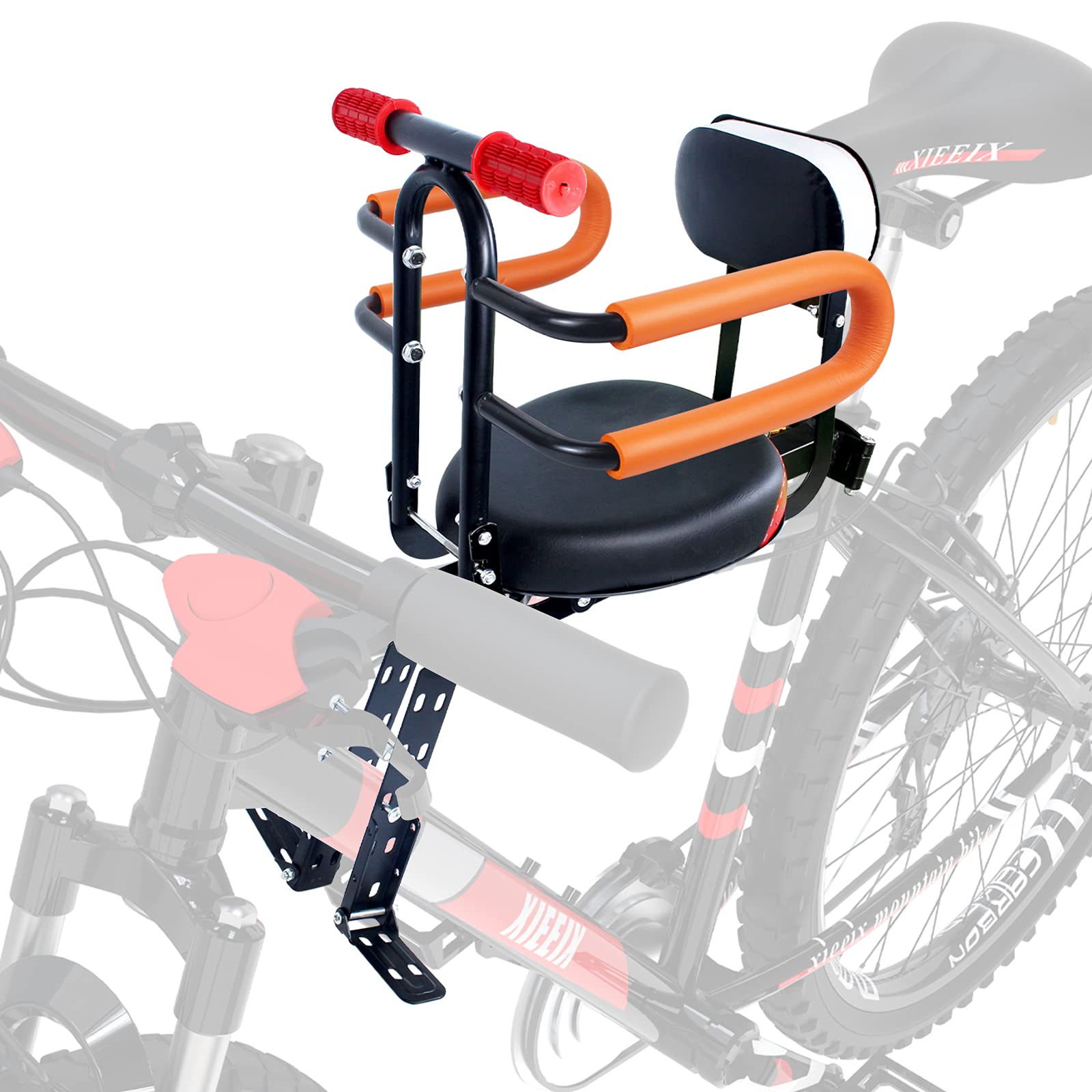 Bike Trailer XIEEIX Mountain Bike Child Bike Seat, Front Mounted