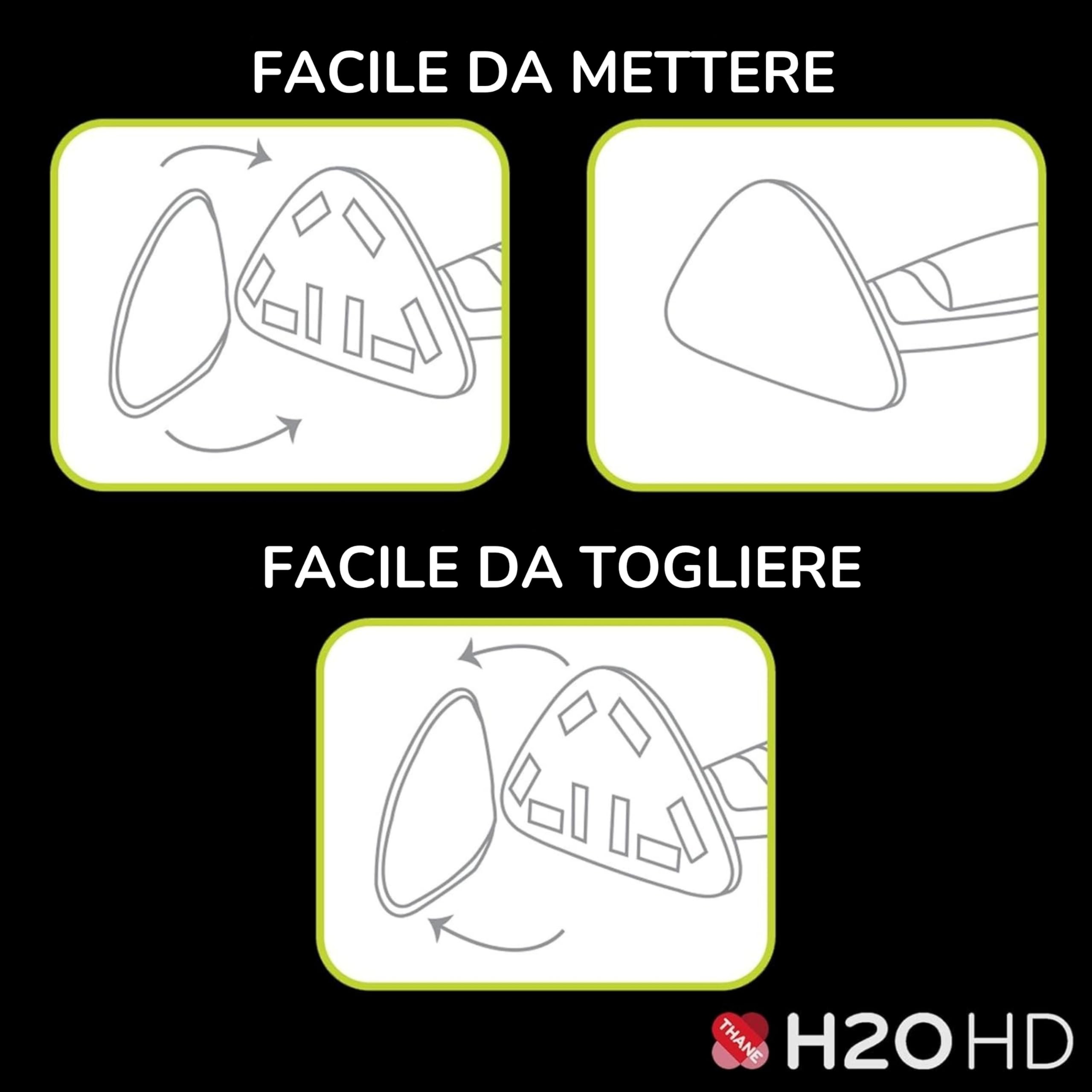 H2O HD Set di 3 Panni in Microfibra – Ricambi Lavabili per Scopa a Vapore – Compatibili con H2O HD, Dual Blast e Lite – Elevata Assorbenza