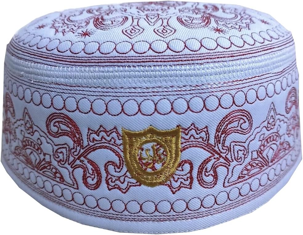 Muslim Kufi Prayer Hat for Men and Children ALW012 Islam Skull Cap Unique Design Embroidered Topi Ramadan Eid Gift