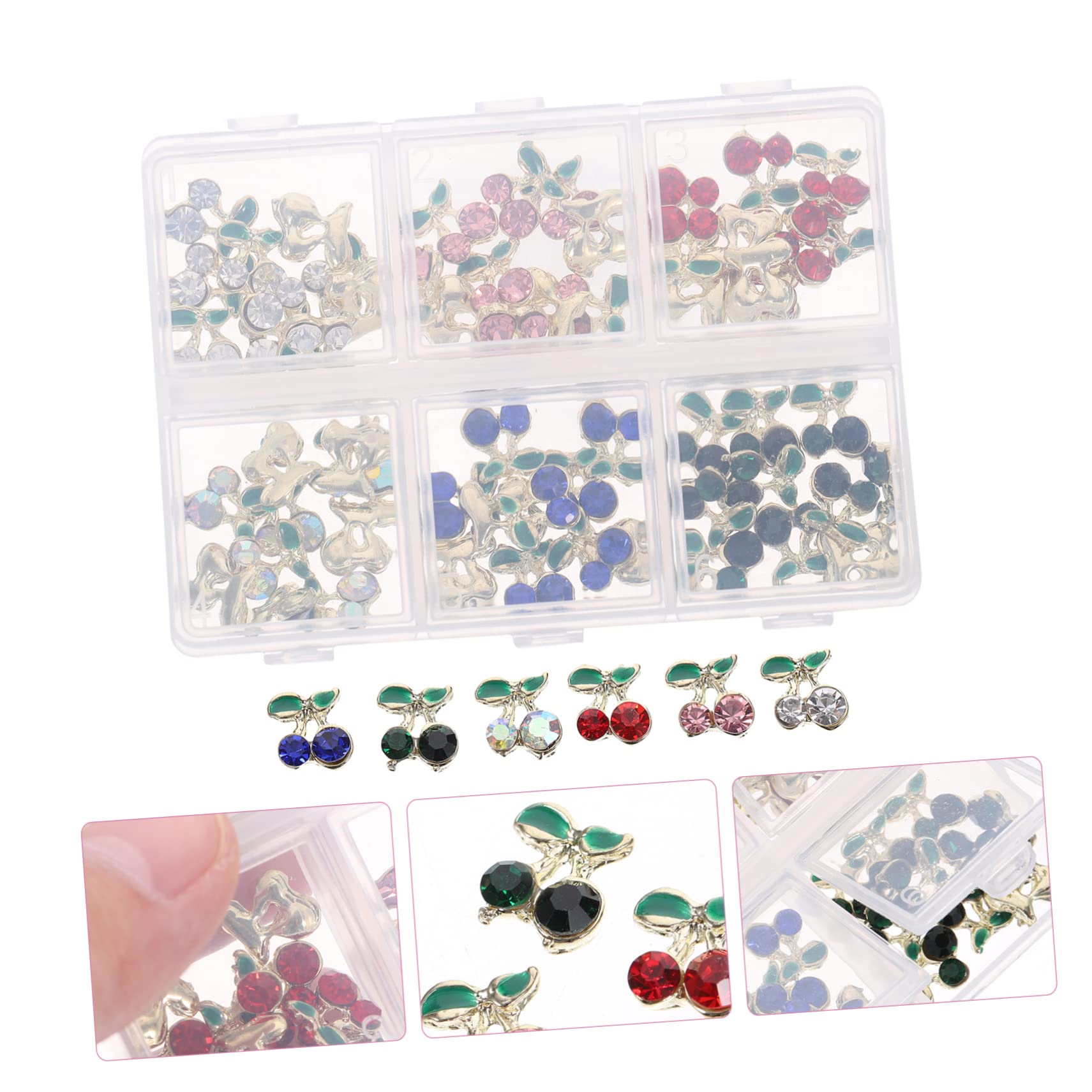 Mipcase 120pezzi Charm Per Unghie Con Cristalli Di Decorazioni Eleganti Per Nail Art Accessori Per Unghie Strass Per Feste e Occasioni Speciali