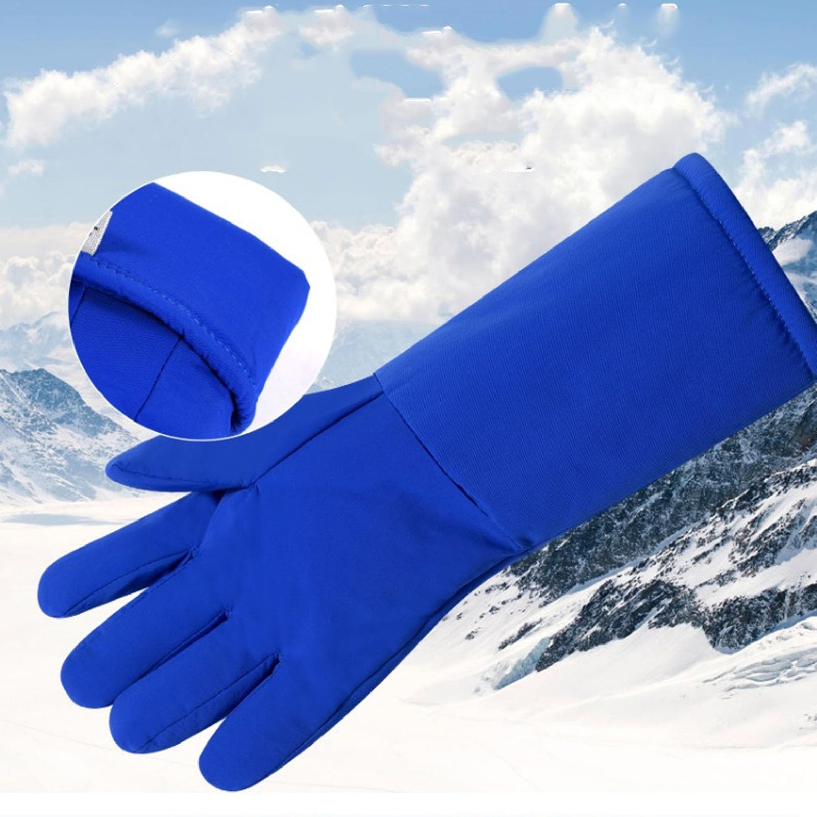 Fabater Cryogéniques, de Travail 4 Couches Résistants à la Température de -260 ℃ à +148 ℃, Antigel, de Protection à L'azote Liquide LN2 Basse Température, 58 Cm