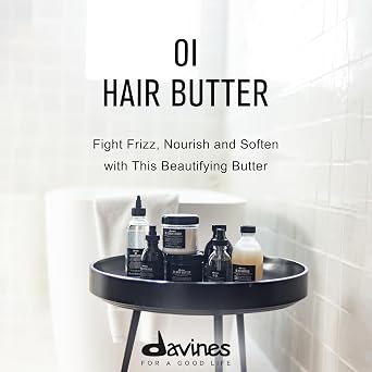 Davines OI Hair Butter, Deeply Nourishing Antioxidant Mask for All Hair Types - Hydrating Treatment Controls Frizz & Adds Instant Shine with Roucou Oil - Restores Softness & Body