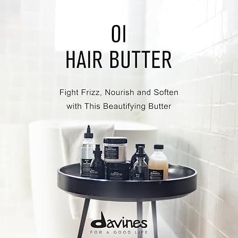 Davines OI Hair Butter, Deeply Nourishing Antioxidant Mask for All Hair Types - Hydrating Treatment Controls Frizz & Adds Instant Shine with Roucou Oil - Restores Softness & Body