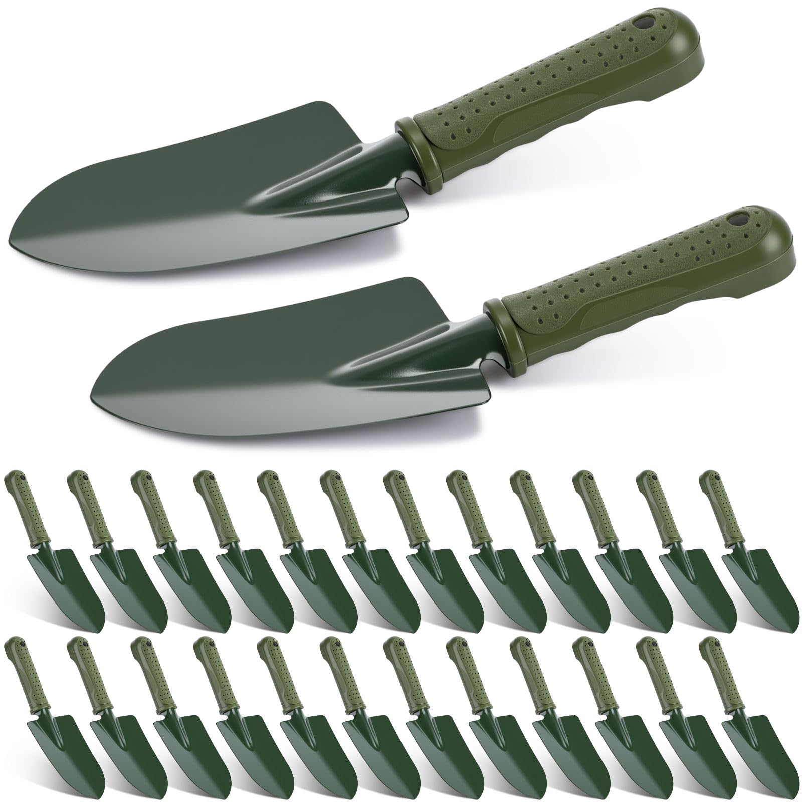 Yaocom 24 pala da giardino con manico in plastica, antiscivolo, per prato, cortile, casa, fattoria