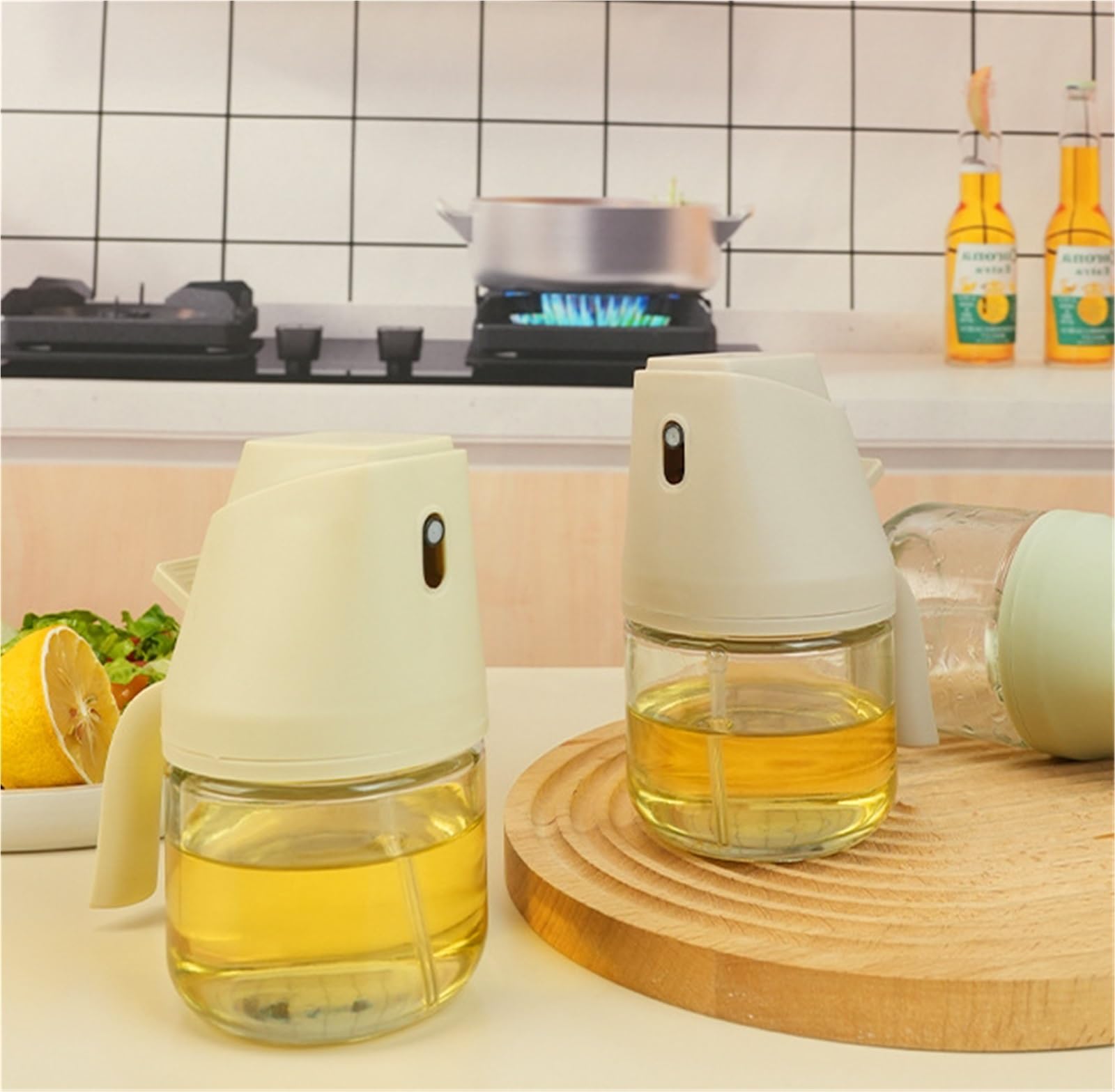 Dispenser Olio d'Oliva e Aceto Set Di 2 Spruzzatori For Olio Spray For Uso Domestico For Friggere, Cuocere Al Forno E Grigliare Oliera da Tavola