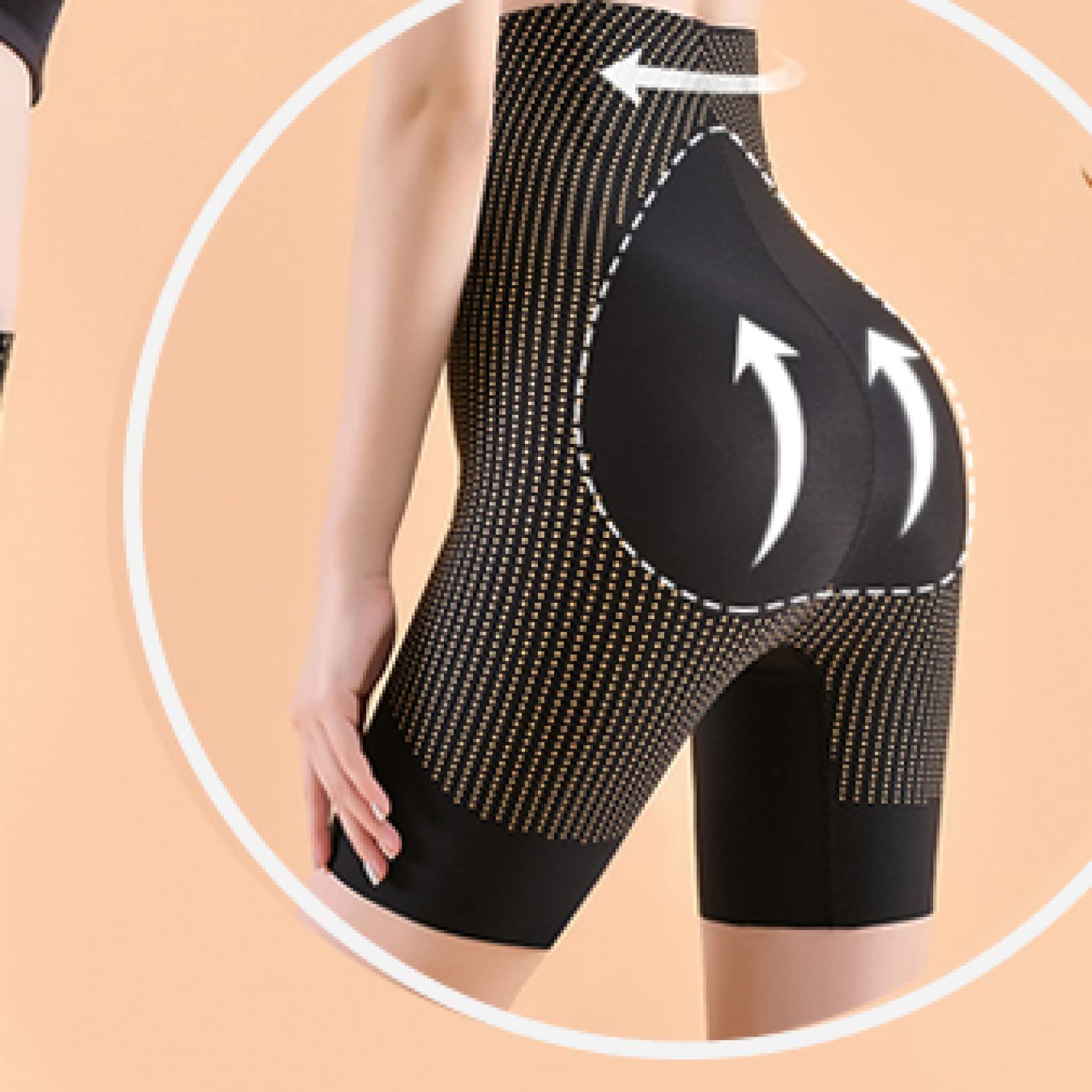 Faja Moldeadora de Cintura Alta para Mujer, Moldeadora de Cadera, Bragas para Abdomen Plano, Faja para Mujer, Pantalones Cortos de Yoga, corsé (Talla Grande)