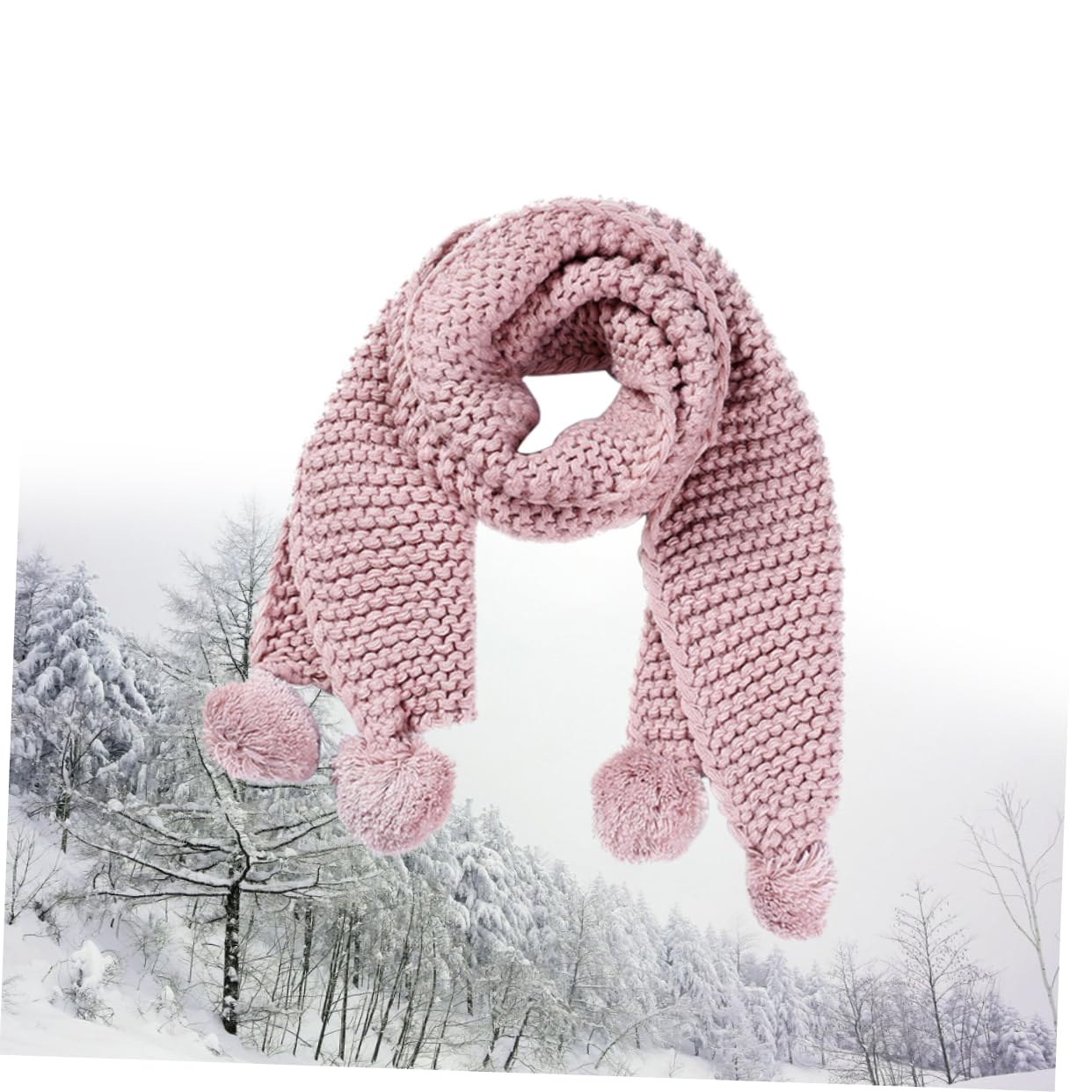 Schal Baby Schal Rosa Kinder 3st Kinder Warmer s s Für Winter Für Flauschiger Kugel Woll Rosa