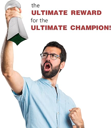 Miniatura 5 de Spire Designs Fantasy Football Trophy - Cromo Replica Championship Trophy - Premio ganador del primer lugar para la liga - 2 tamaños