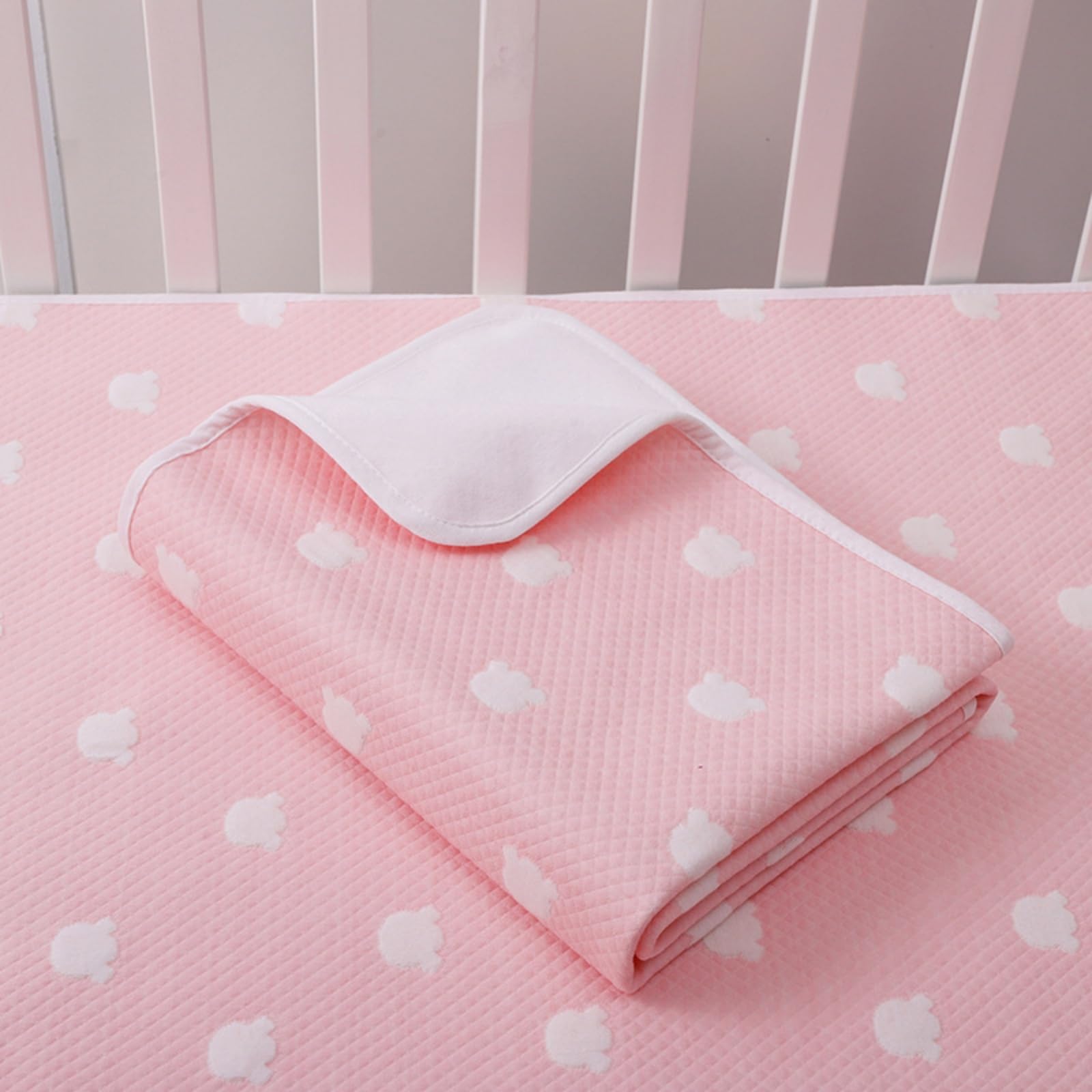 FANSU Traversine Lavabili per Incontinenza Ricamo con Orso (Rosa,180x200cm) | Traverse Letto Riutilizzabili Coprimaterasso, Assorbente Impermeabile Protezioni Materasso Foglio