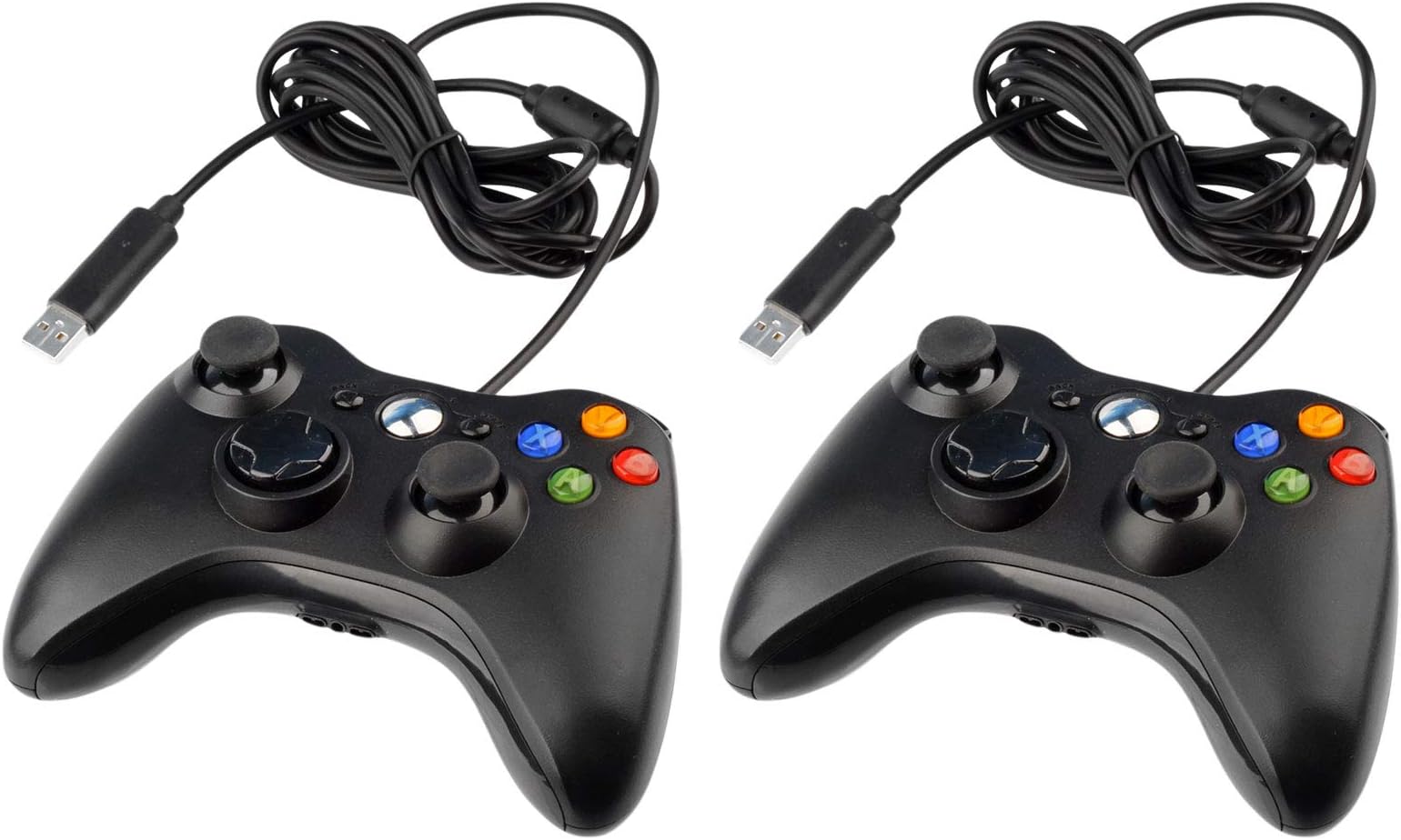 2 for Xbox 360 Controller Wired - Black