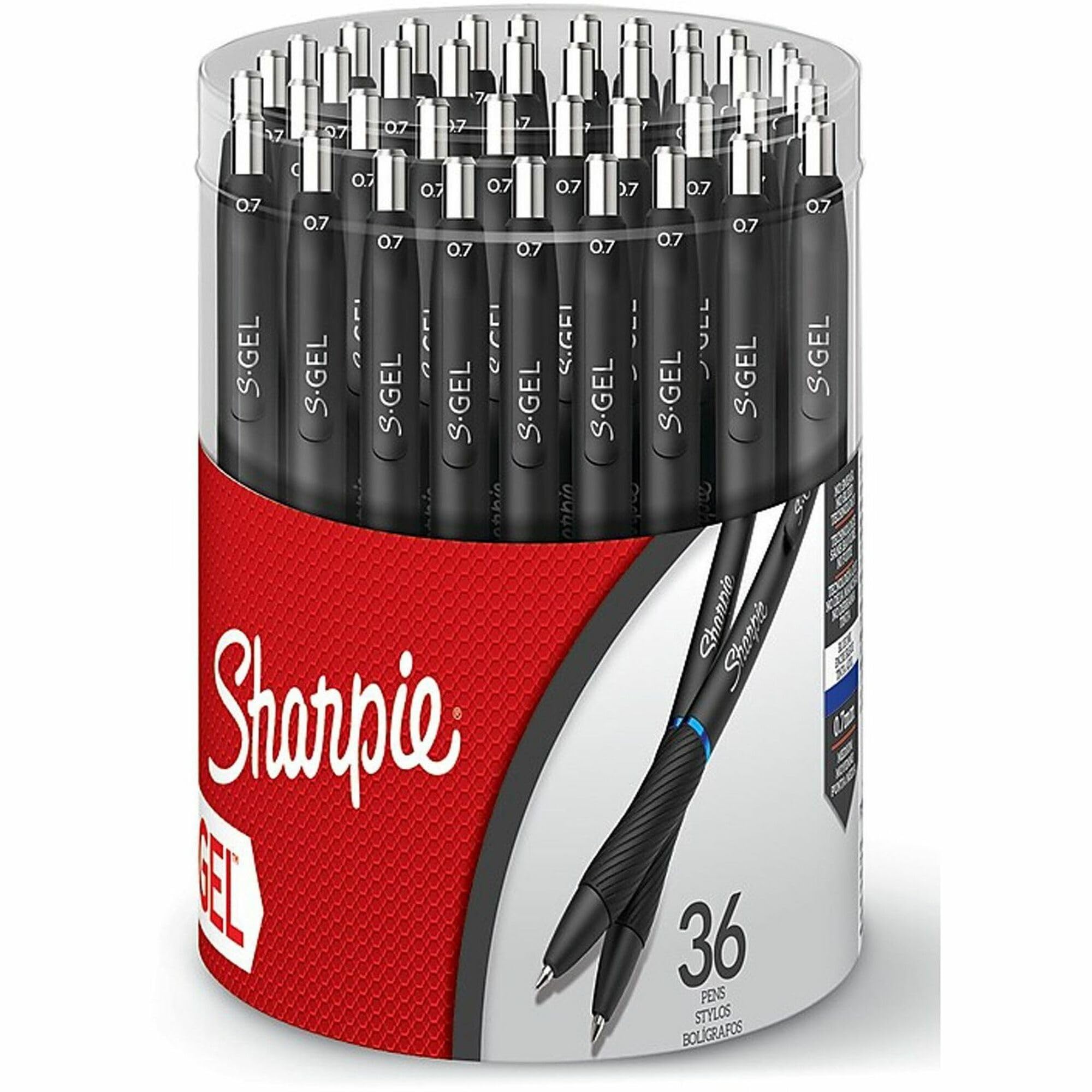 Sharpie 36 penne S-gel, punta media (0,7 mm), inchiostro gel blu, per scrivere, prendere appunti, forniture per ufficio, senza sbavature, senza sbavature