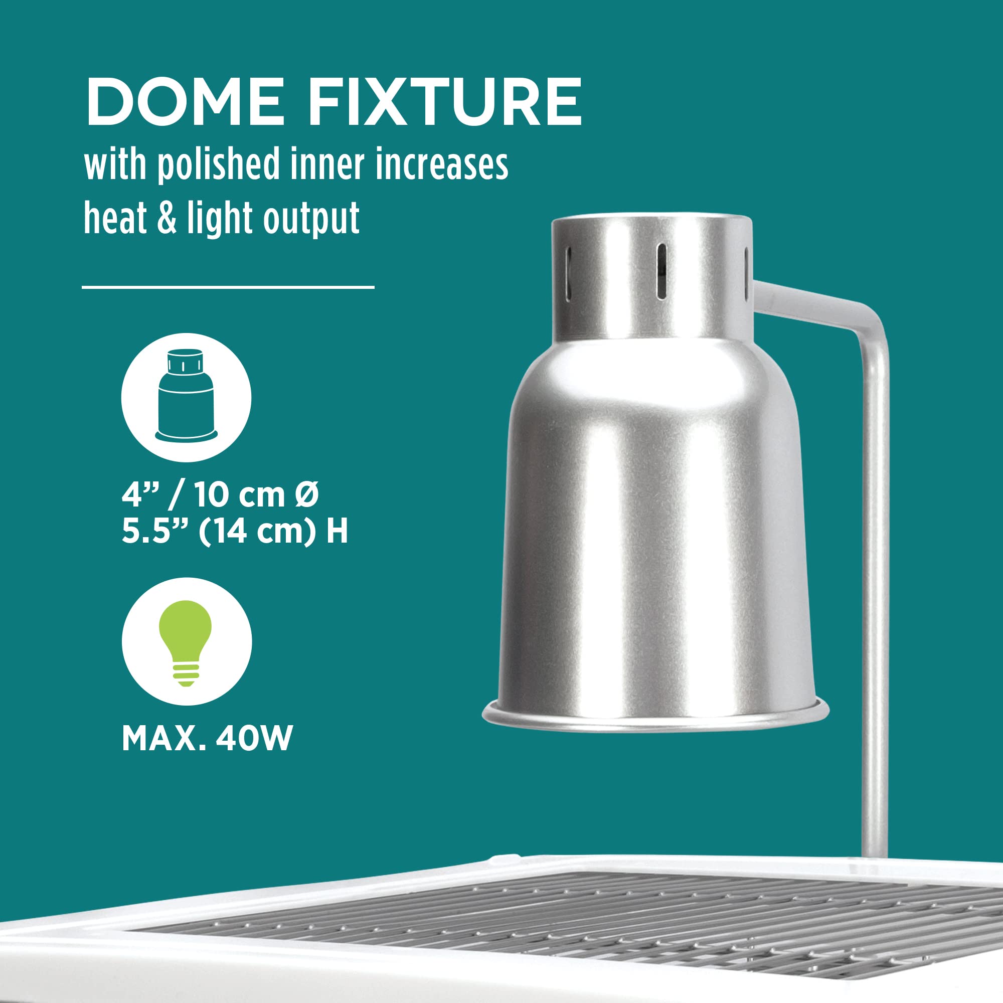 Hari Vision kompaktowa oprawa lampy klatki, akcesoria do oświetlenia klatki dla ptaków, polerowane aluminium