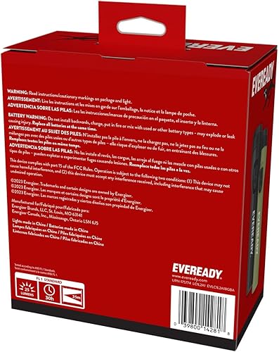 Miniatura 9 de Eveready Linterna LED brillante y fiable para uso general, ideal para camping, coche, emergencia tormenta apagón linterna de mano (pilas incluidas)