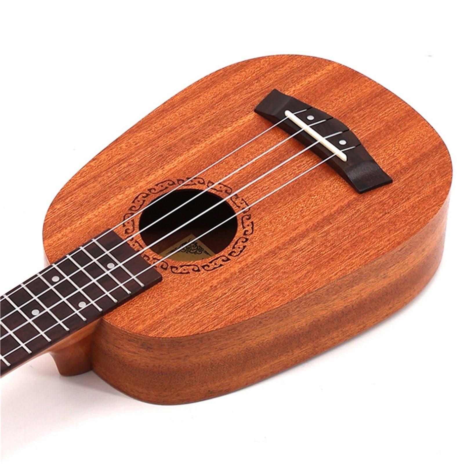 Ukulele Ukulele Piccolo da 21 Pollici a Forma di Ananas Ukulele Soprano a 4 Corde con Tastiera in Palissandro Strumento Musicale
