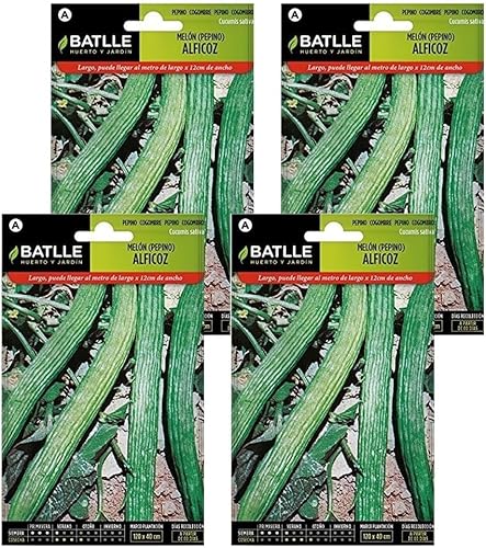 Pack 4 Semillas de pepino alficoz piel serpiente Semillas Batlle