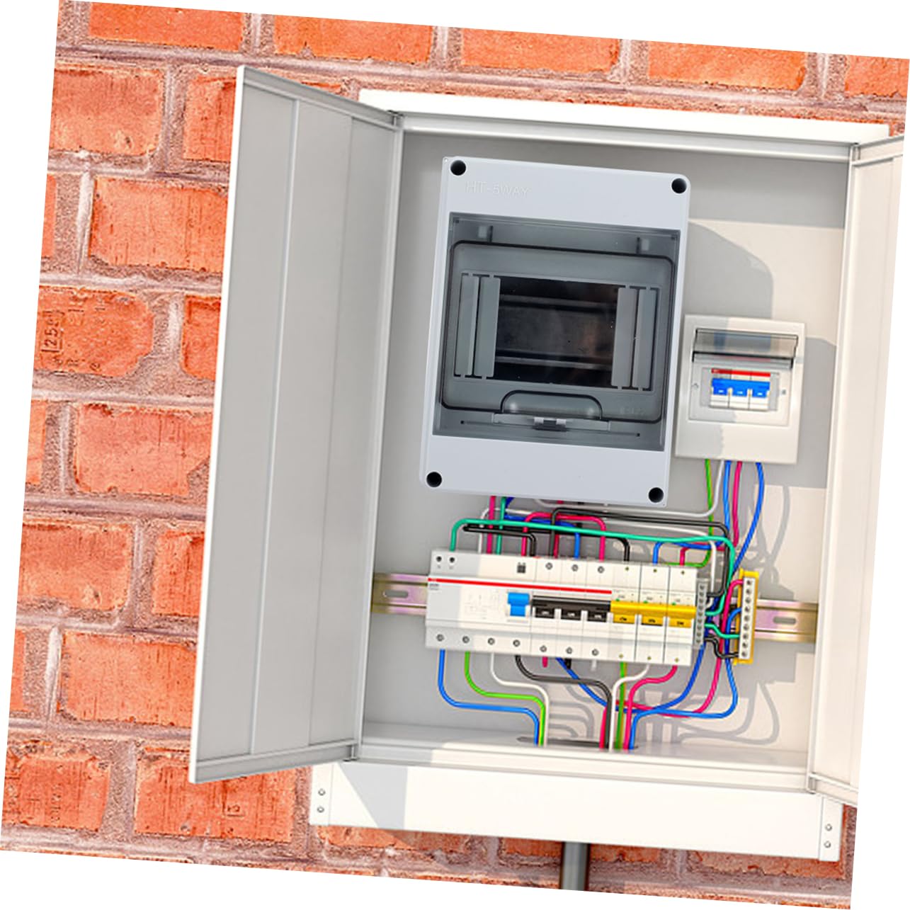 GLEAVI 6pcs Way Distribution Protection Box Outdoor Weatherproof Electrical Box Window for Power Distribution