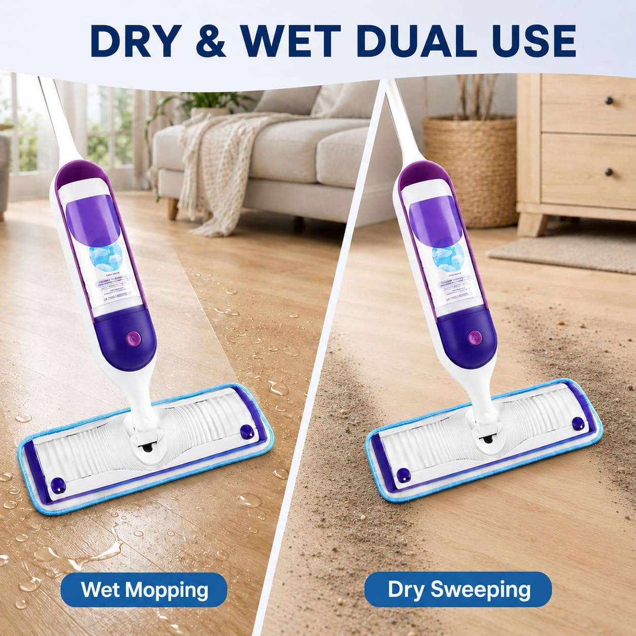 Mop Pads Compatible for Swiffer PowerMop, 6 Pack, Washable Reusable image 3