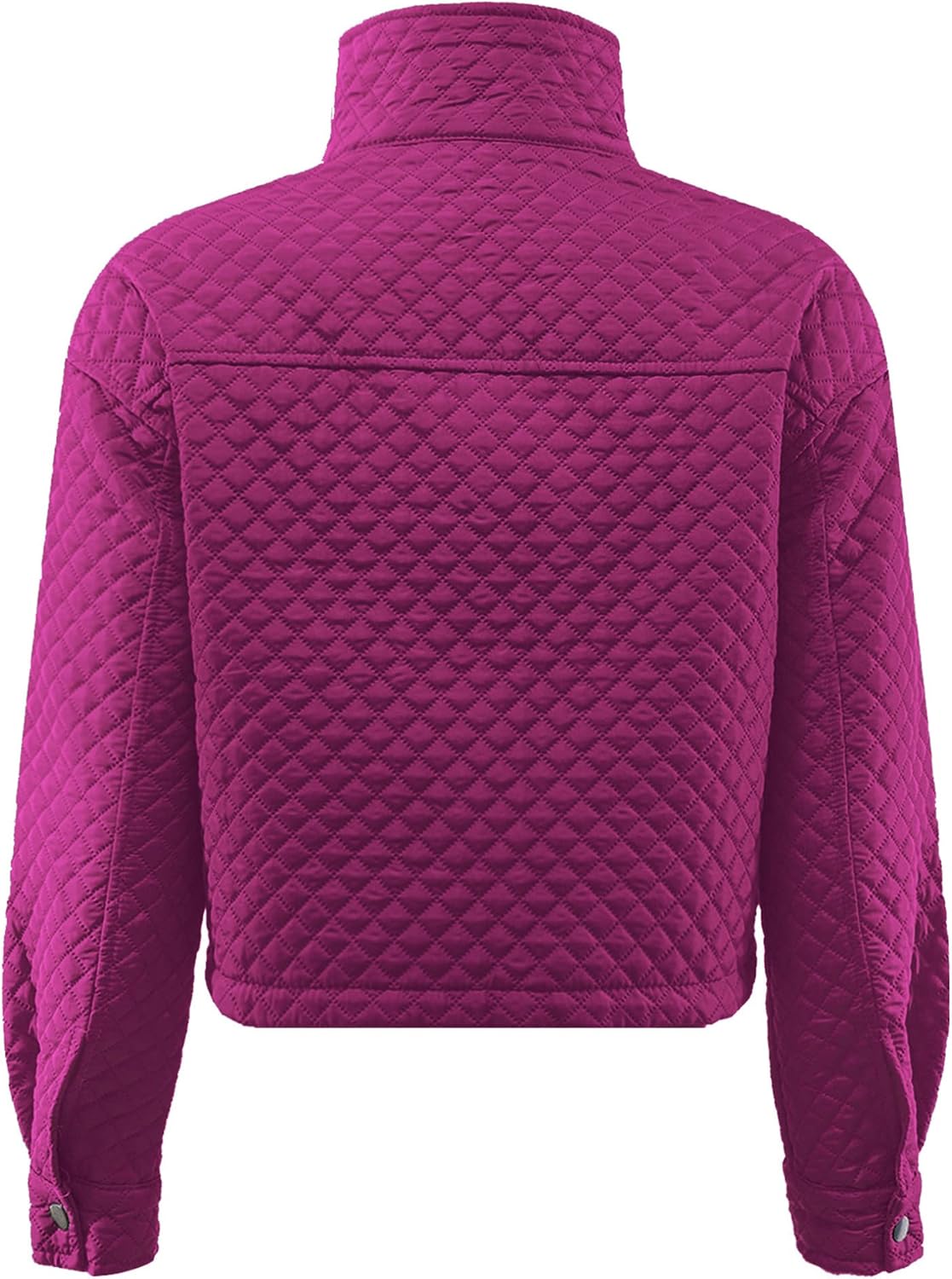 Freebily Womens Quilted Lightweight Jackets Solid Color Puffer Winter Coat Outwear Warm Slim Fit Bomber Jacket