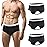 Carer Mens Incontinence Underwear Washable 3 Pack Cotton Reusable Incontinence Boxers Briefs for Men Built in Cotton Pad for Bladder Leakage 150ML, Large