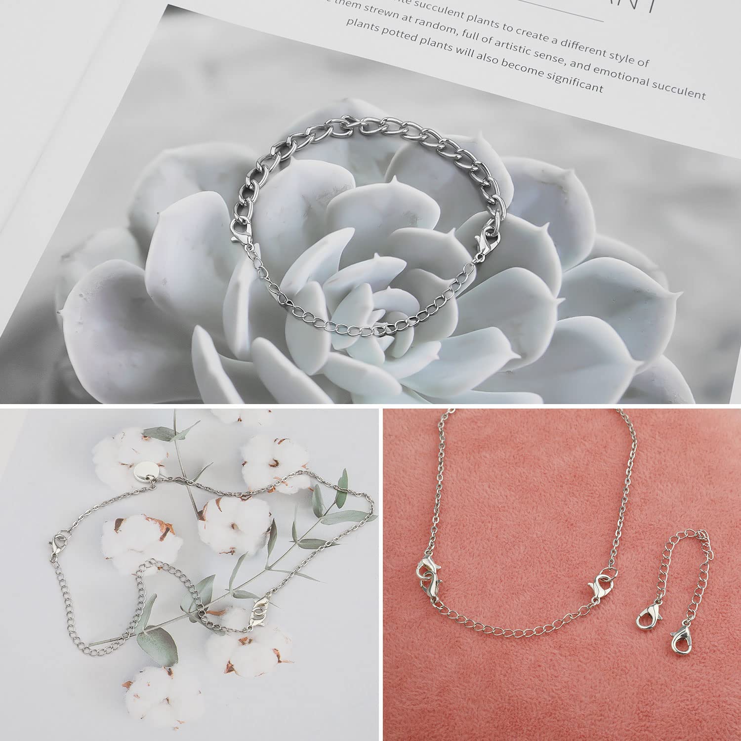 Set 4 Estensori Per Collana In Argento - Prolunghe Da 5/10/15/20 Cm Per Collane E Braccialetti, Regolabile Per Uomo E Donna - Foto 9