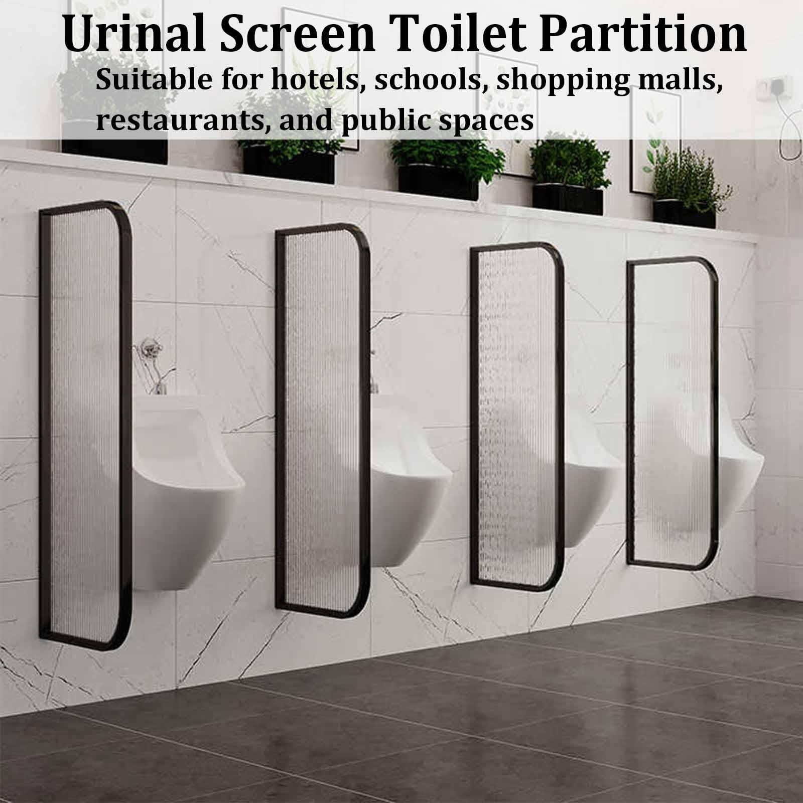 Divisor para urinario, pantalla de pared de acero inoxidable, mamparo para baño de hombres, hoteles, escuelas y lugares públicos, juego de 3, 100 x 40 cm