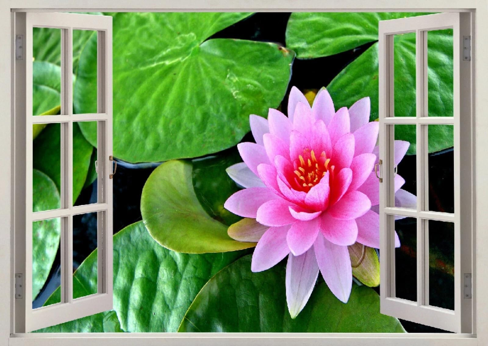 Adesivi Murali 3D Fracassato Loto Decorazione domestica smontabile del tatuaggio della parete Decalcomanie impermeabili for Nursery Room Wall Decor 70x122cm