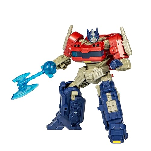 Juguetes Transformers Serie de Estudio Deluxe Uno 112 Optimus Prime, Figura de Acción Convertible de 4.5 pulgadas, 8+