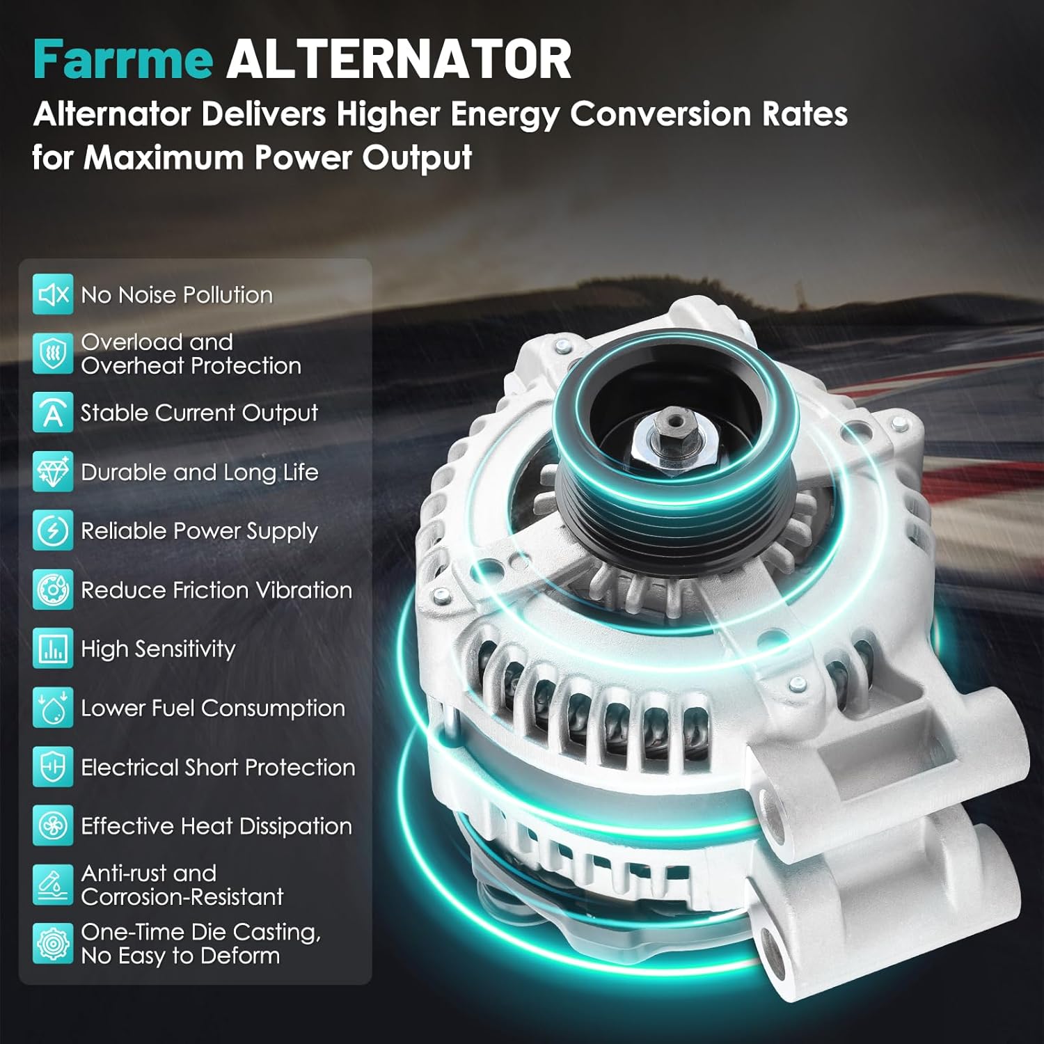 11113 Car Alternators 160A Fit for Chrysler 300 2005-2007, for Dodge Charger, Magnum 2006-2007 2.7L 3.5L 5.7L 6.1L SRT SRT8 Automotive Replacement Alternators 04896805AB, 421000-0262,04896805AC