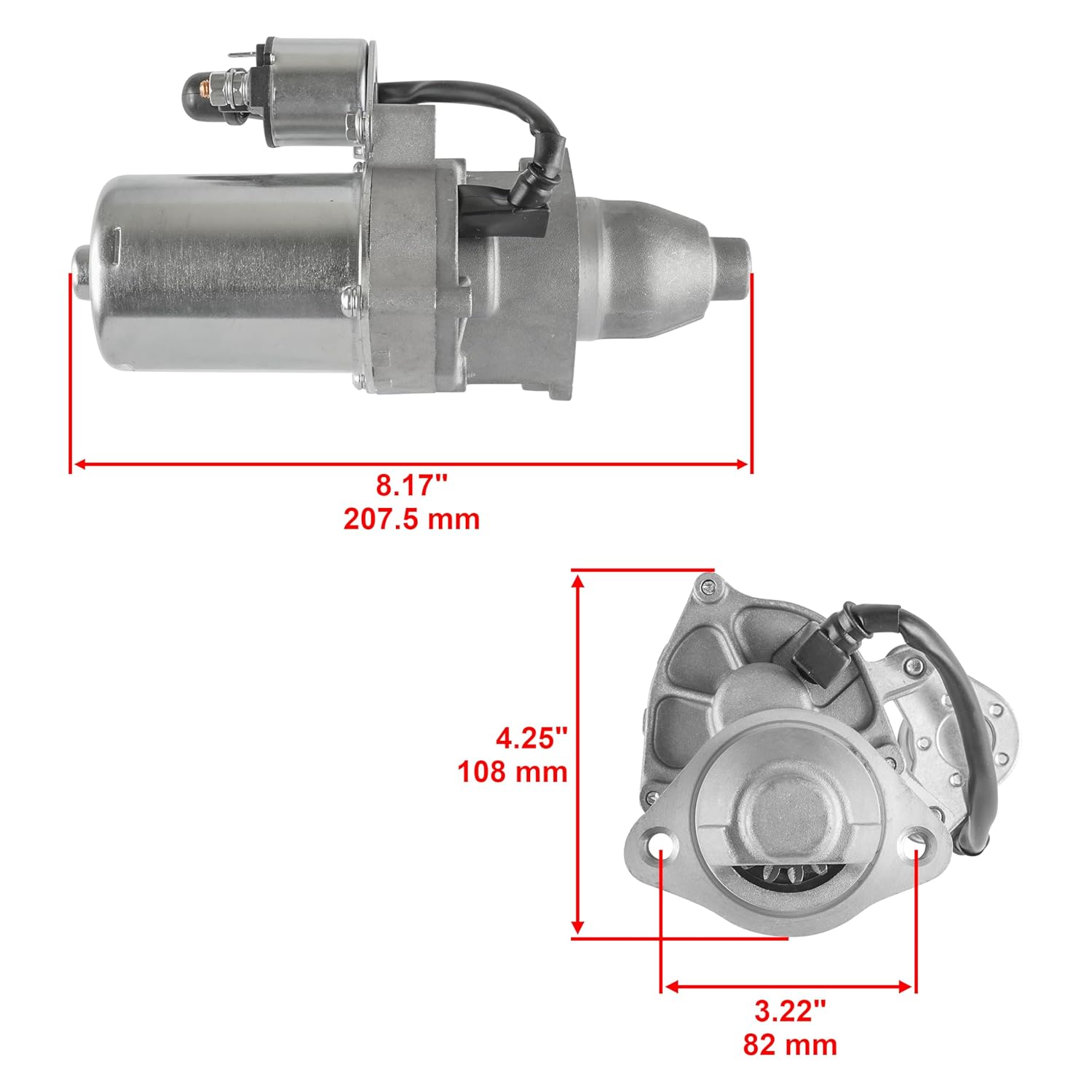 Caltric Starter Compatible with Kohler Lawn and Garden Ch440-3111 Engines 1709805 1709805S 1709811S