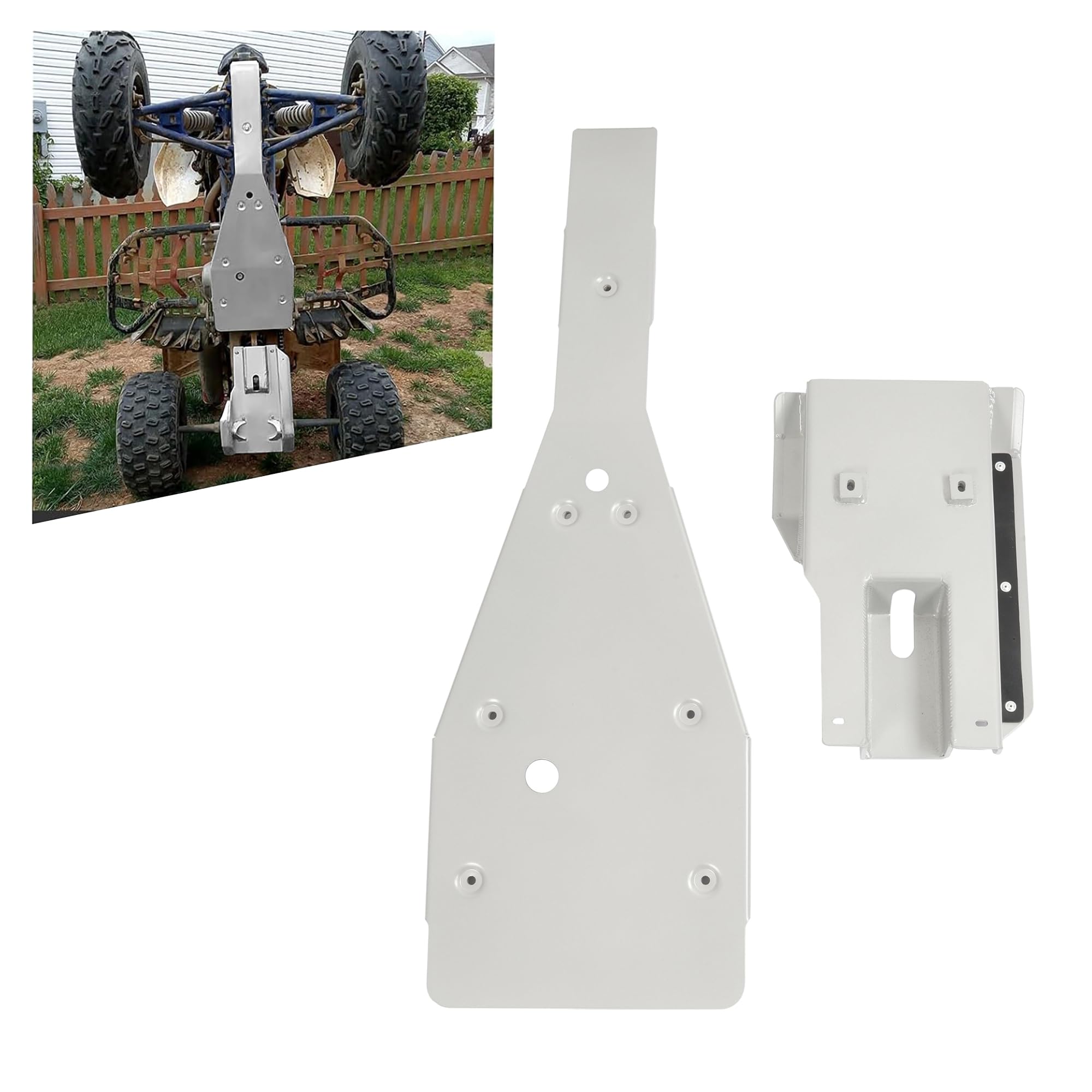 KUAFU Full Chassis Glide & Swing Arm Skid Plate Guard Combo Compatible with Yamaha Raptor 700 700R 2006-2026 ATV