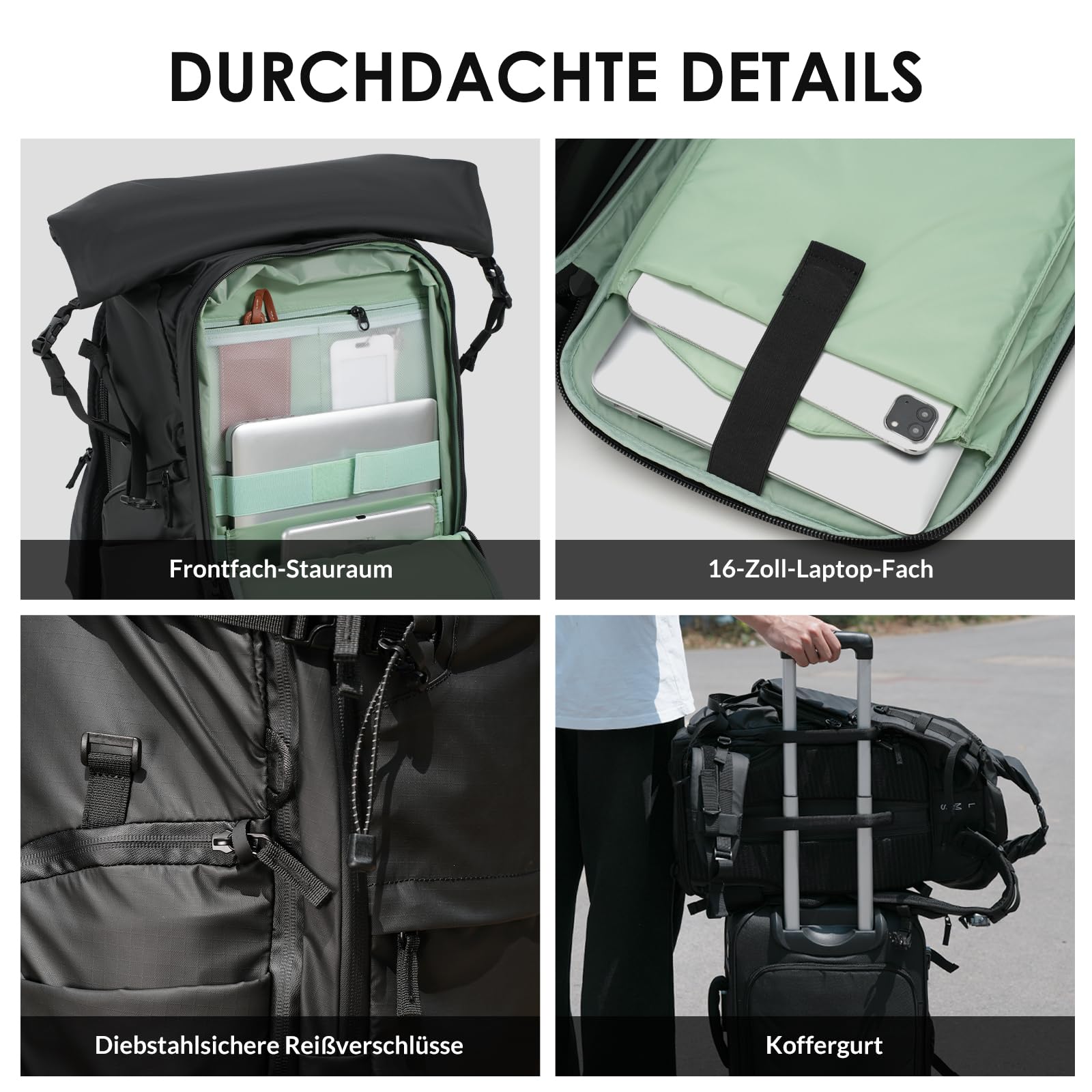 TARION Großer Kamerarucksack für Fotografen, DSLR, wasserdichte Kameratasche