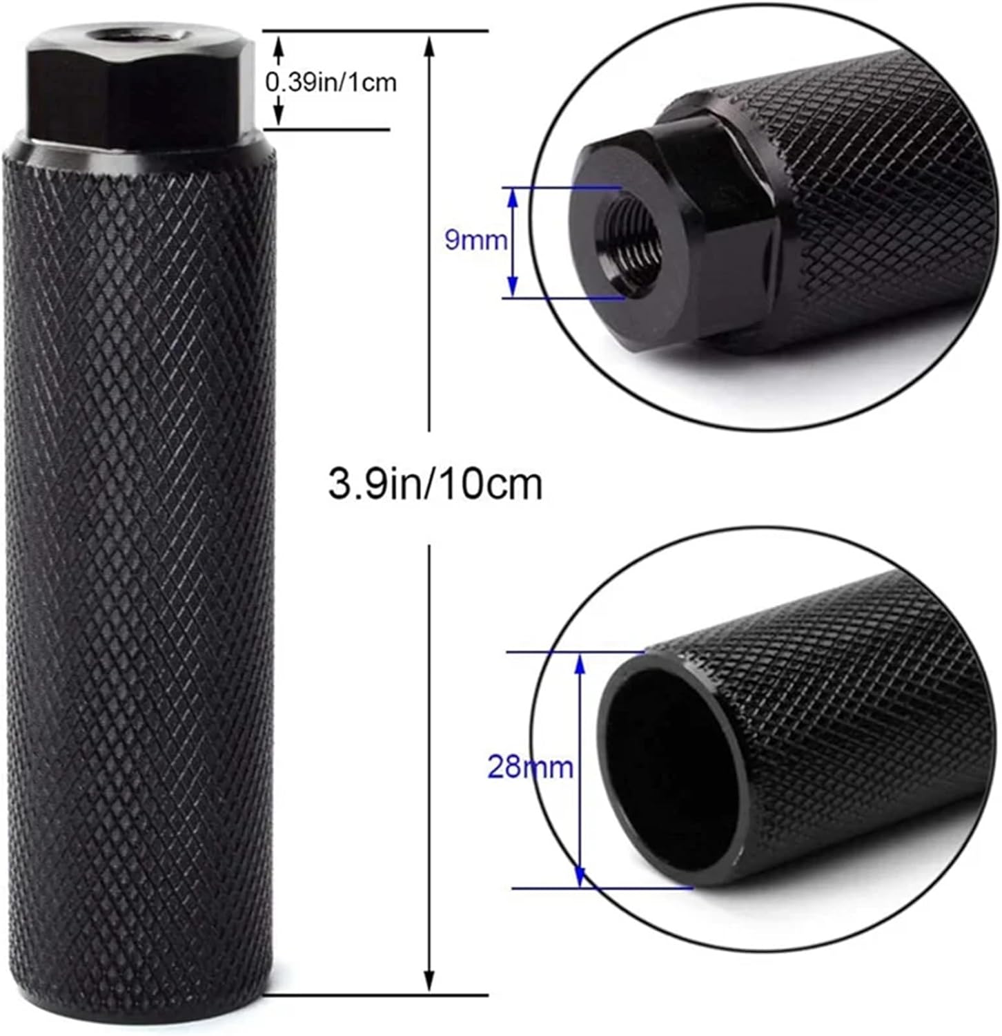 Bike Pegs 10Pcs Bike Pegs,Aluminum Alloy Anti-Skid Lead Foot Bicycle Pedals BMX for MTB Cycling Rear Stunt 3/8 Inch Axles