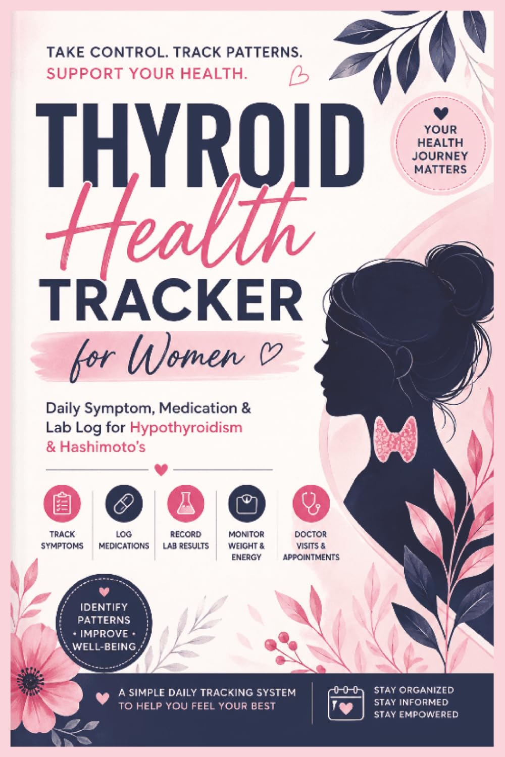 Thyroid Health Tracker for Women: Daily Symptom, Medication & Lab Log for Hypothyroidism & Hashimoto’s | 90 Day Tracker to Monitor Energy, Mood & Health Patterns