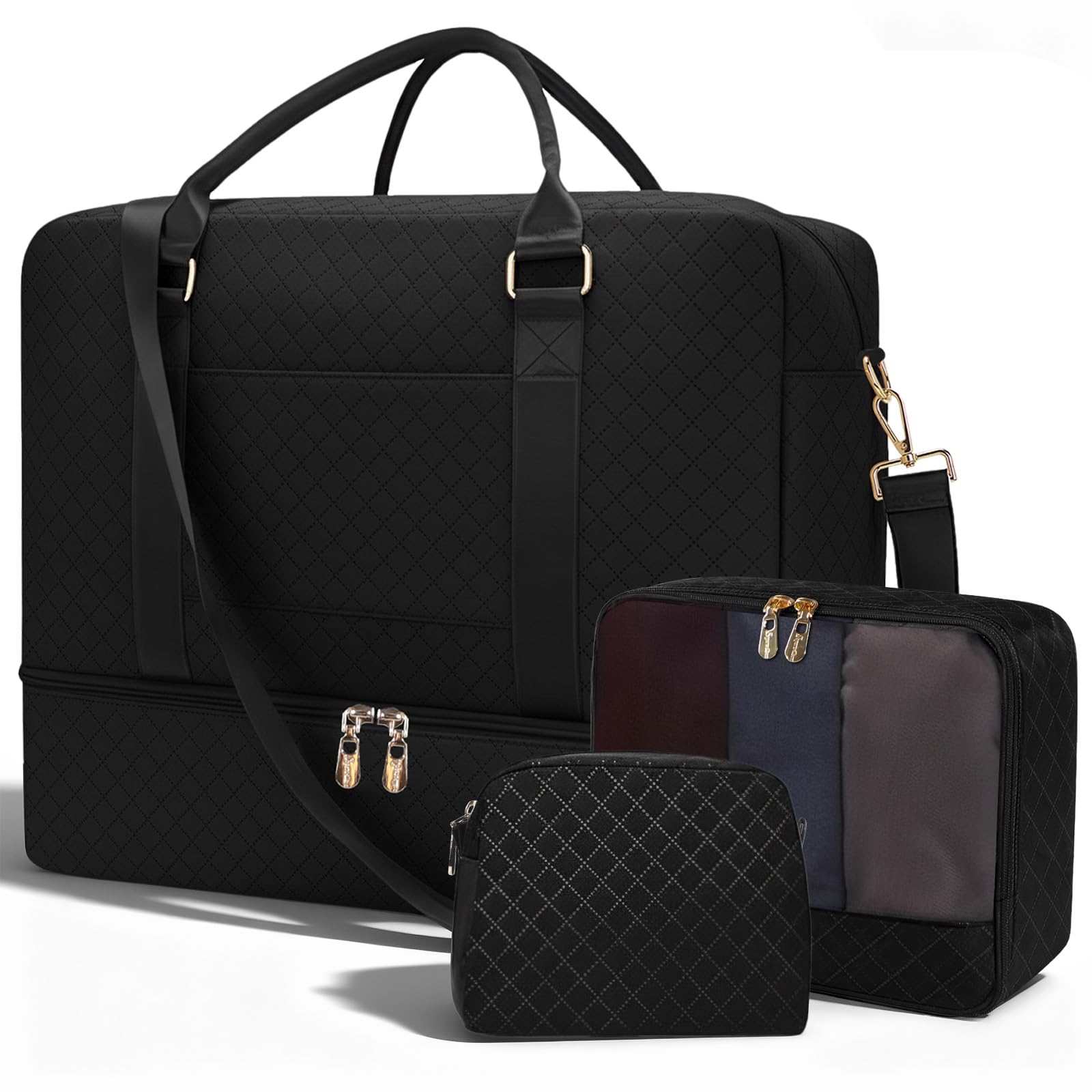 Travel Duffle Bag for Women Carry on Bags Overnight Weekender Bags Toiletry Hospital Gym Bag with Shoe Compartment