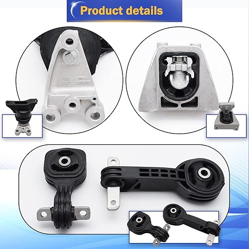 Miniatura 5 de Soporte de transmisión de motor para Honda Civic 1.8L A4530 A4534 A4534 A4543 A4546 Juego de 4