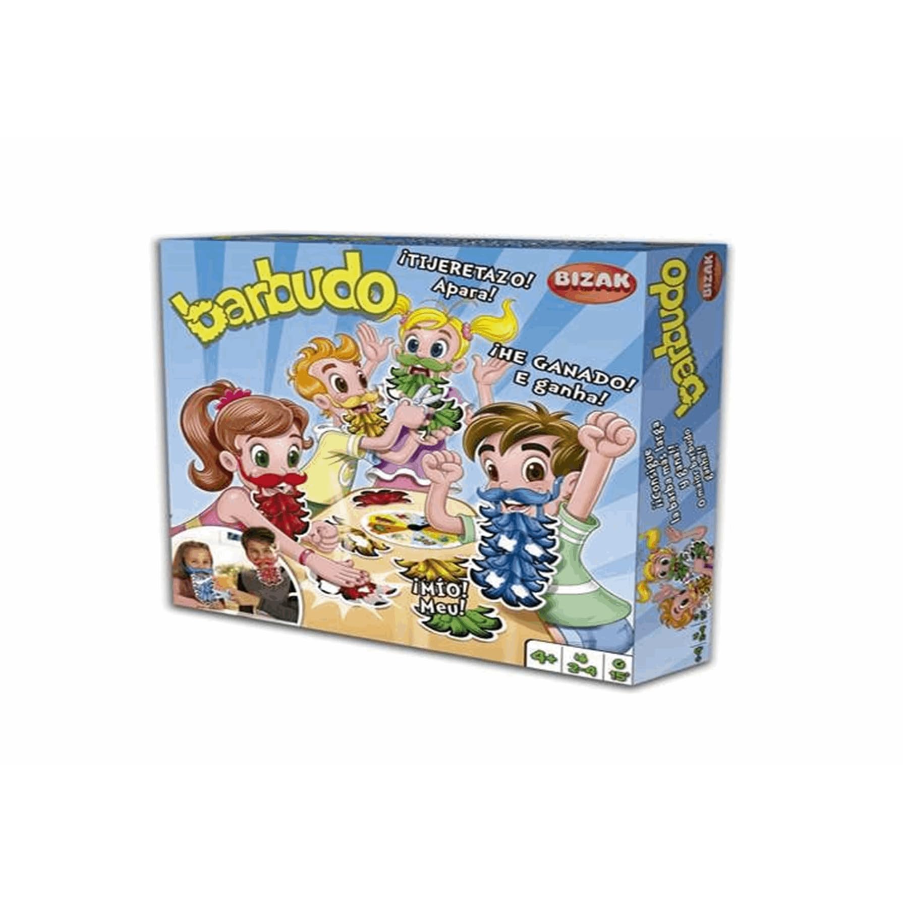 Gioco Da Tavolo Bizak Barbudo | Gioco Di Memoria E Corsa Per Tutta La Famiglia | 2-4 Giocatori