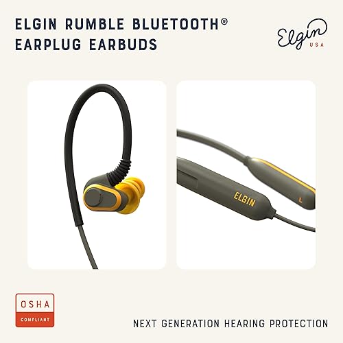 Miniatura 2 de Elgin Rumble - Auriculares Bluetooth para enchufe, 27 dB con reducción de ruido, micrófono con cancelación de ruido, batería de 20 horas, carcasa