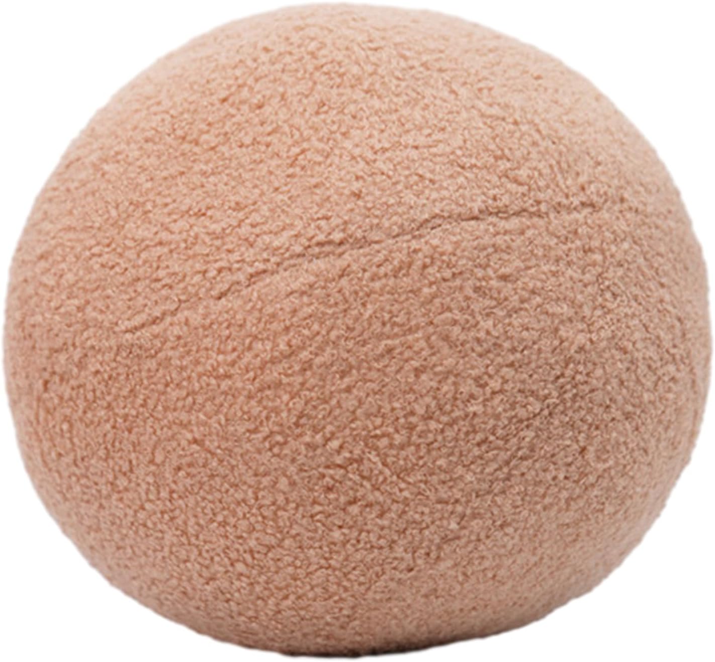 CASAGOOD12 Inch Round Ball Hugging Pillow Stuffed Ball Plush Toy Soft Plushies Ball Throw Pillows Kids' First Ball Plush Toys for Home Decor Or Gift for Kids and Lovers (Beige)