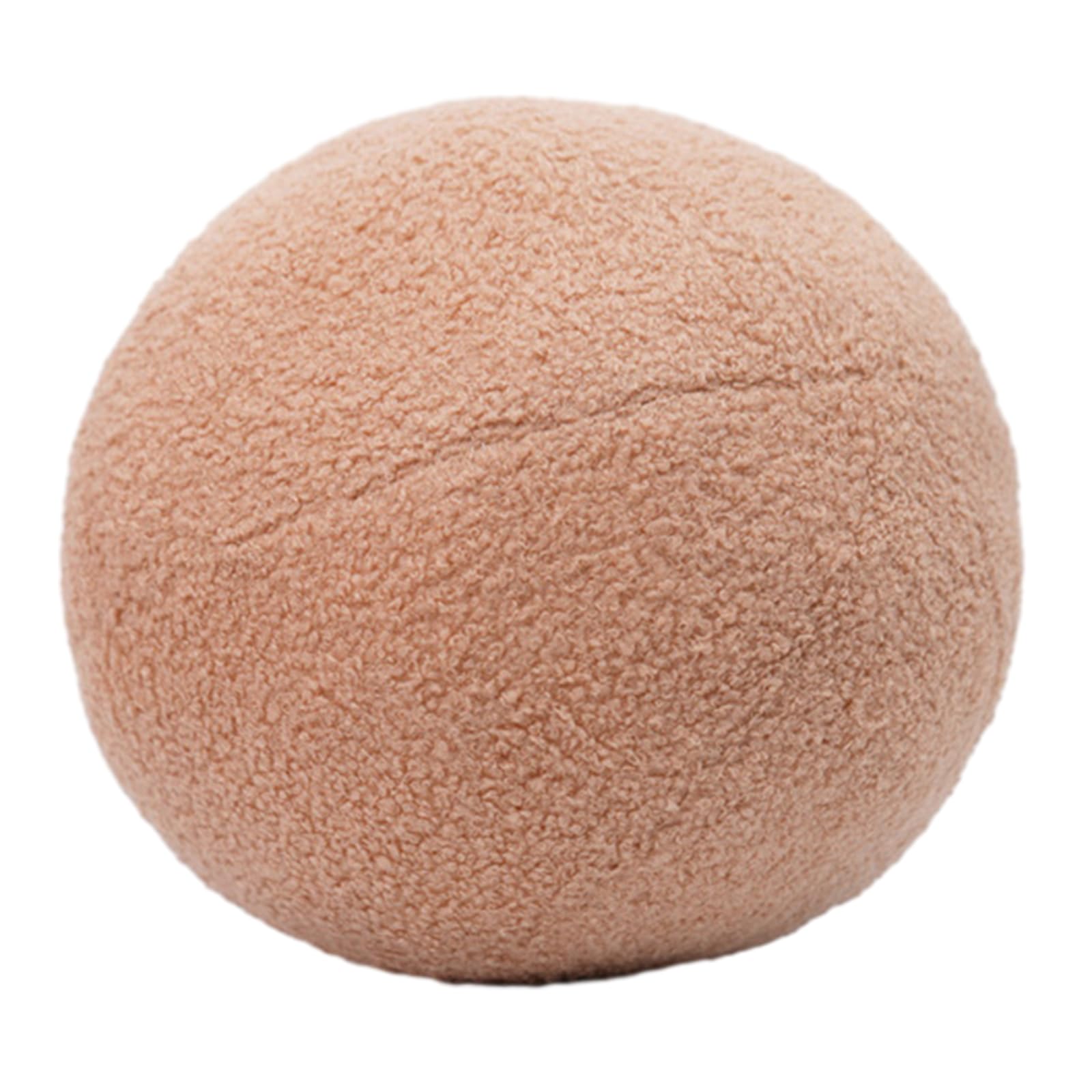 CASAGOOD12 Inch Round Ball Hugging Pillow Stuffed Ball Plush Toy Soft Plushies Ball Throw Pillows Kids' First Ball Plush Toys for Home Decor Or Gift for Kids and Lovers (Beige)