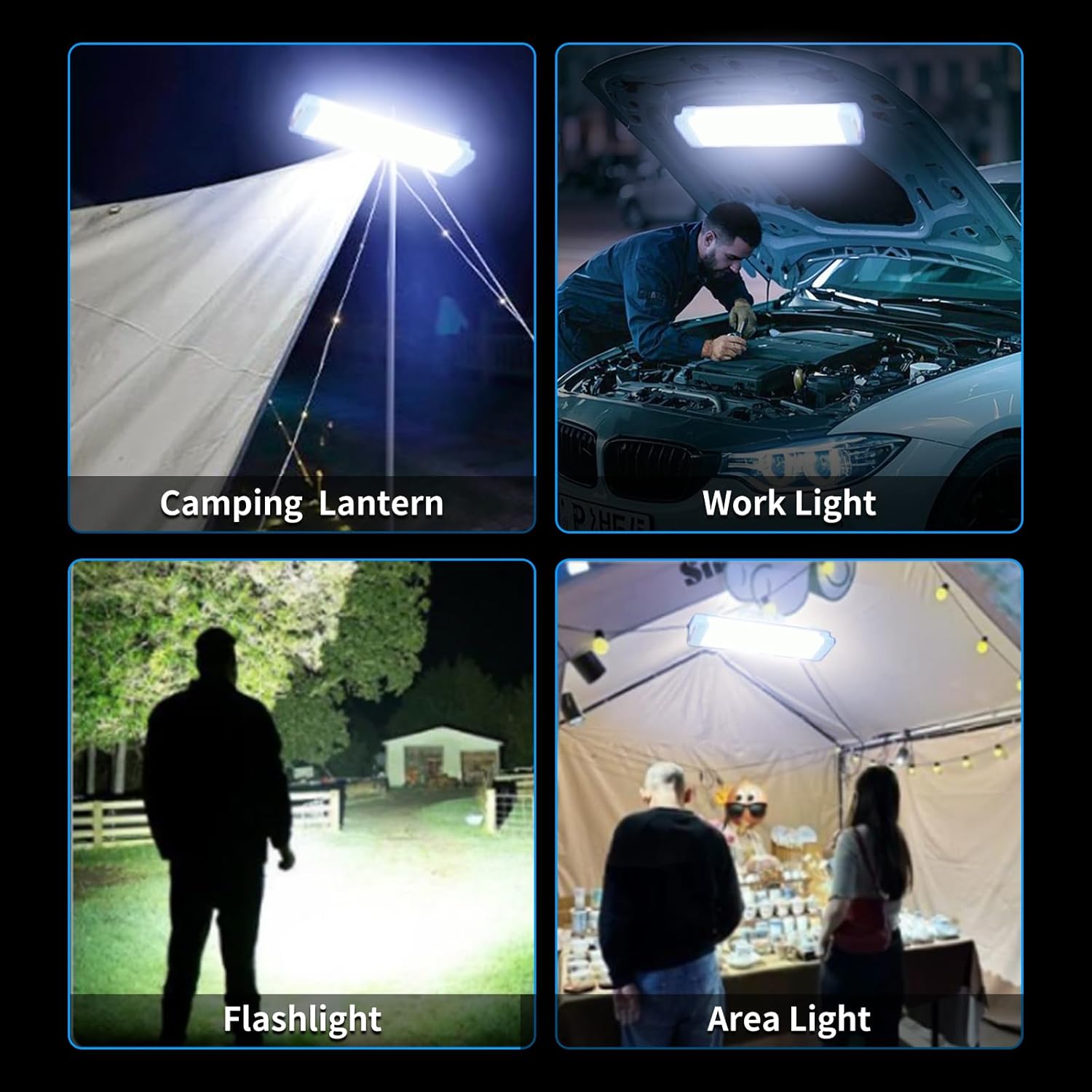 LETOUR 8000LM Portable Light Bar, 6000mAh Rechargeable Lights for Home, Emergency Lights for Home Power Failure, Rechargeable Light Bar, Lámparas Recargables para Apagones - Image 7