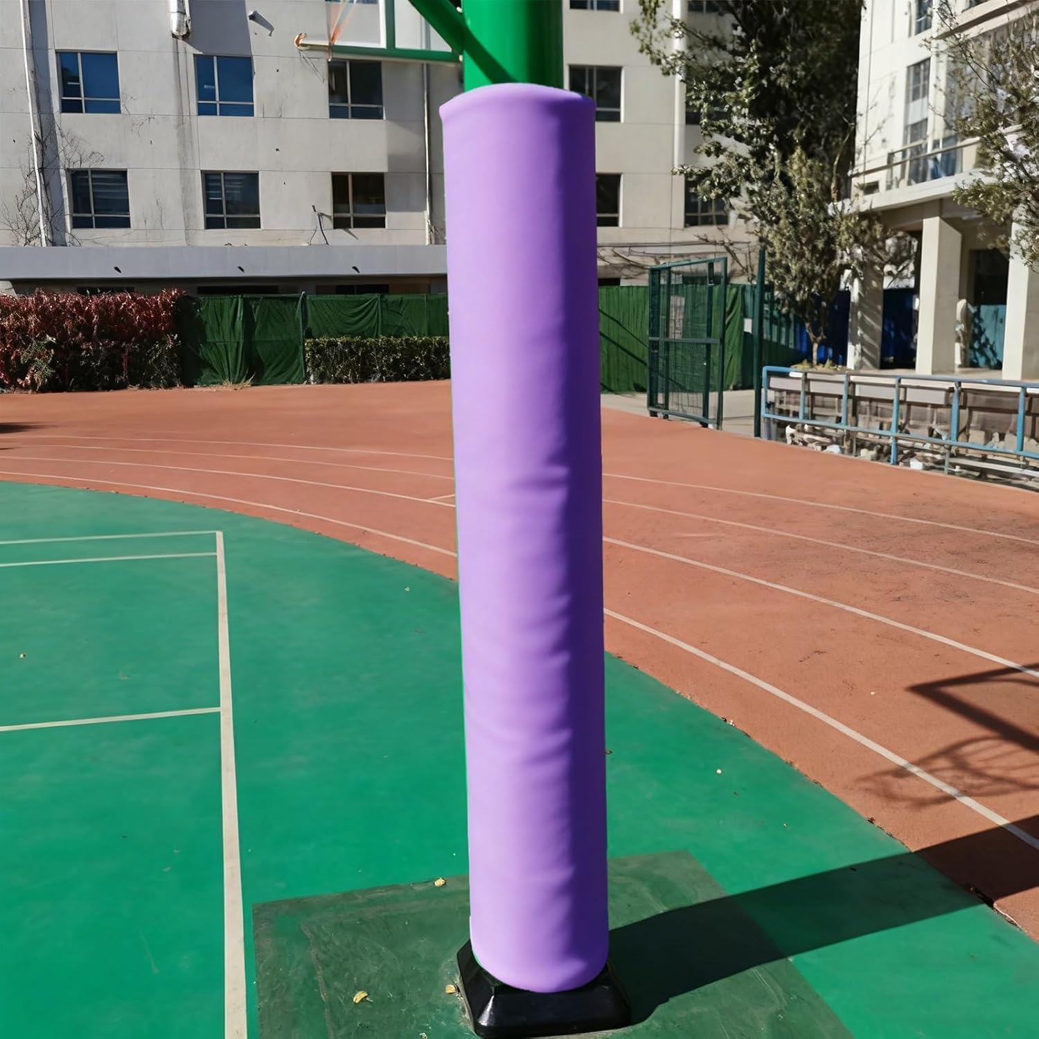 VUIKLCty Basketball Hoop Post Pads – Round Outdoor Foam Pads, Suitable For Basements, Garages Or Playgrounds(Purple,Dia 114mm)