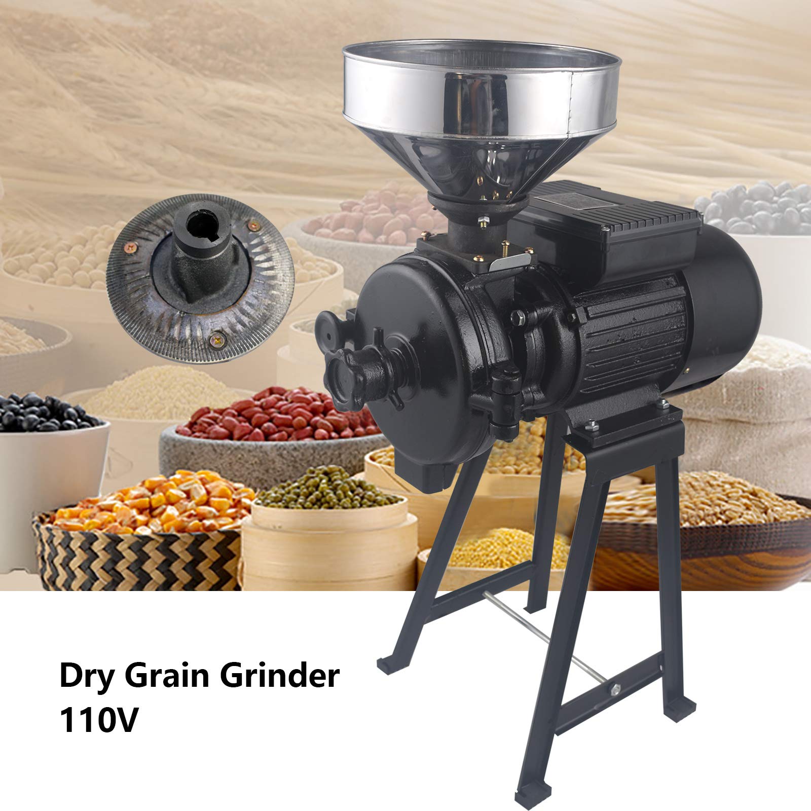 Grainfather elektrische graanmolen met trechter