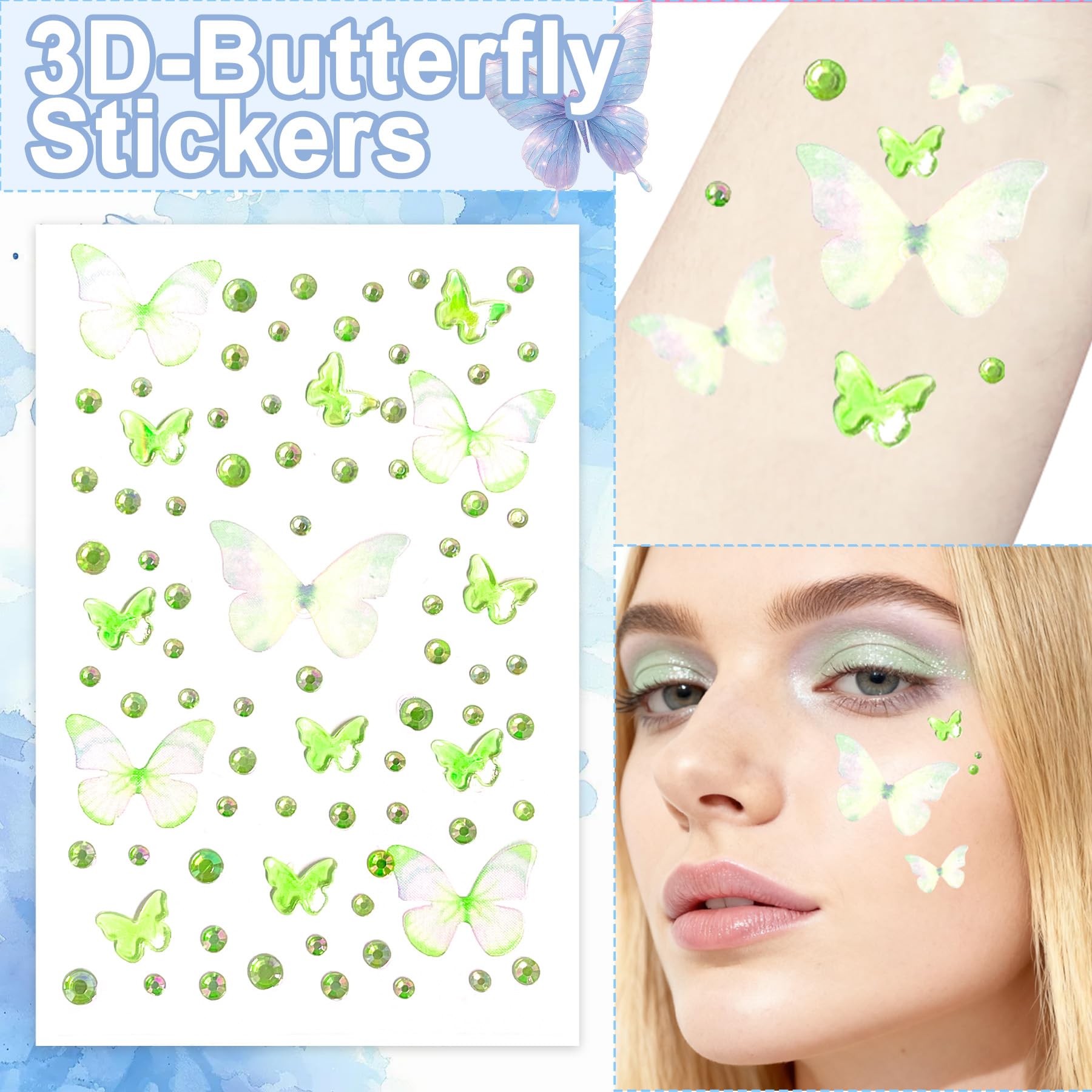 TZEKING Ailes de Fée Enfant et Adulte, Ailes de Papillon avec Oreilles d'Elfe, Bandeau de Fée et Baguettes de Étoile, Costume d'Aile pour Carnaval, Halloween, Cosplay, Anniversaire