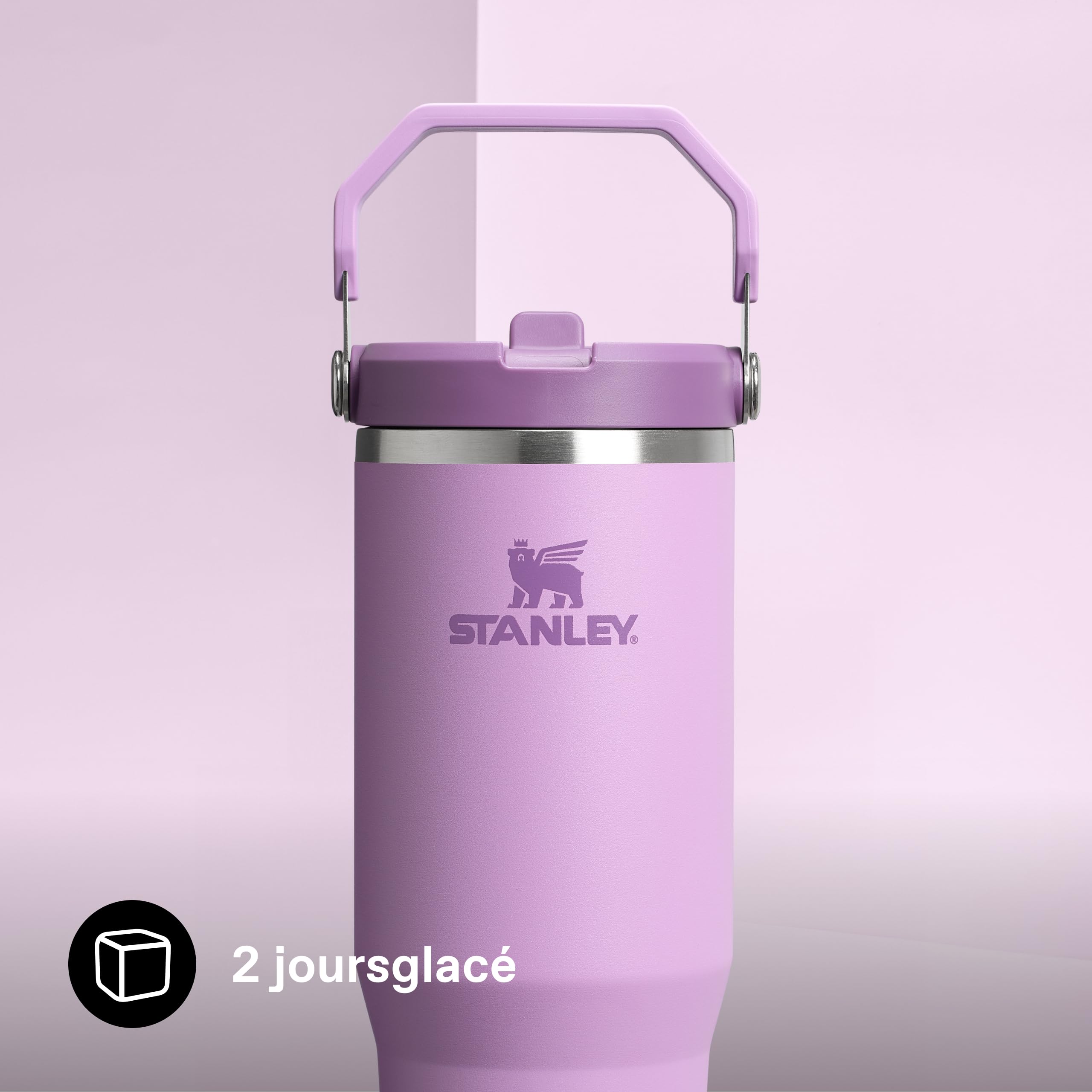Stanley 1913 Flip Straw Tumbler Gourde Avec Paille 0.89L - Lilac | Froid Pendant 12 Heures - Gourde Isotherme - Sans BPA - Thermos Facile à Transporter - Va au Lave-Vaisselle