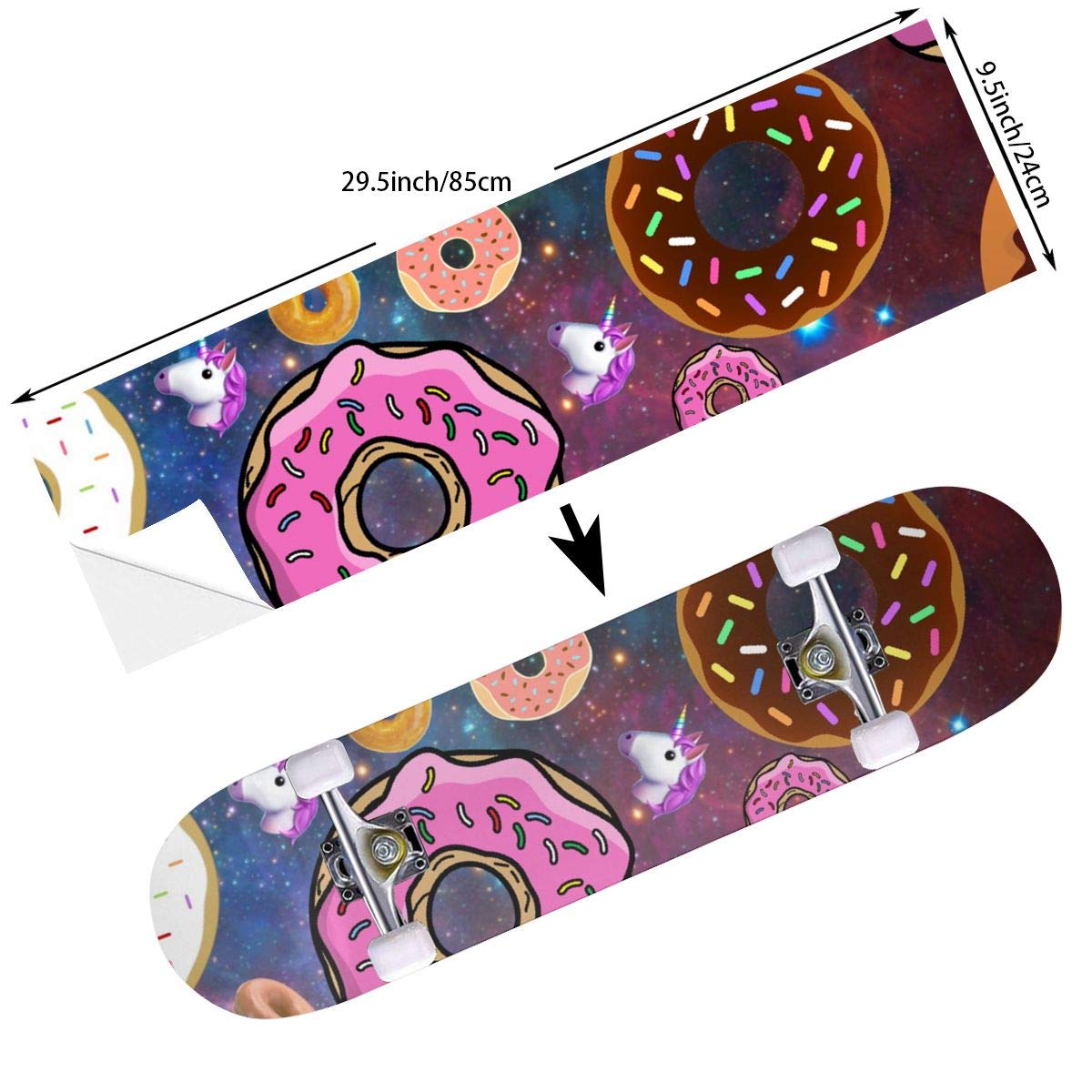 YEAH STAR Scooter Board Skateboard Stickers Cruiser Deck Decal for Girls Teens Womens