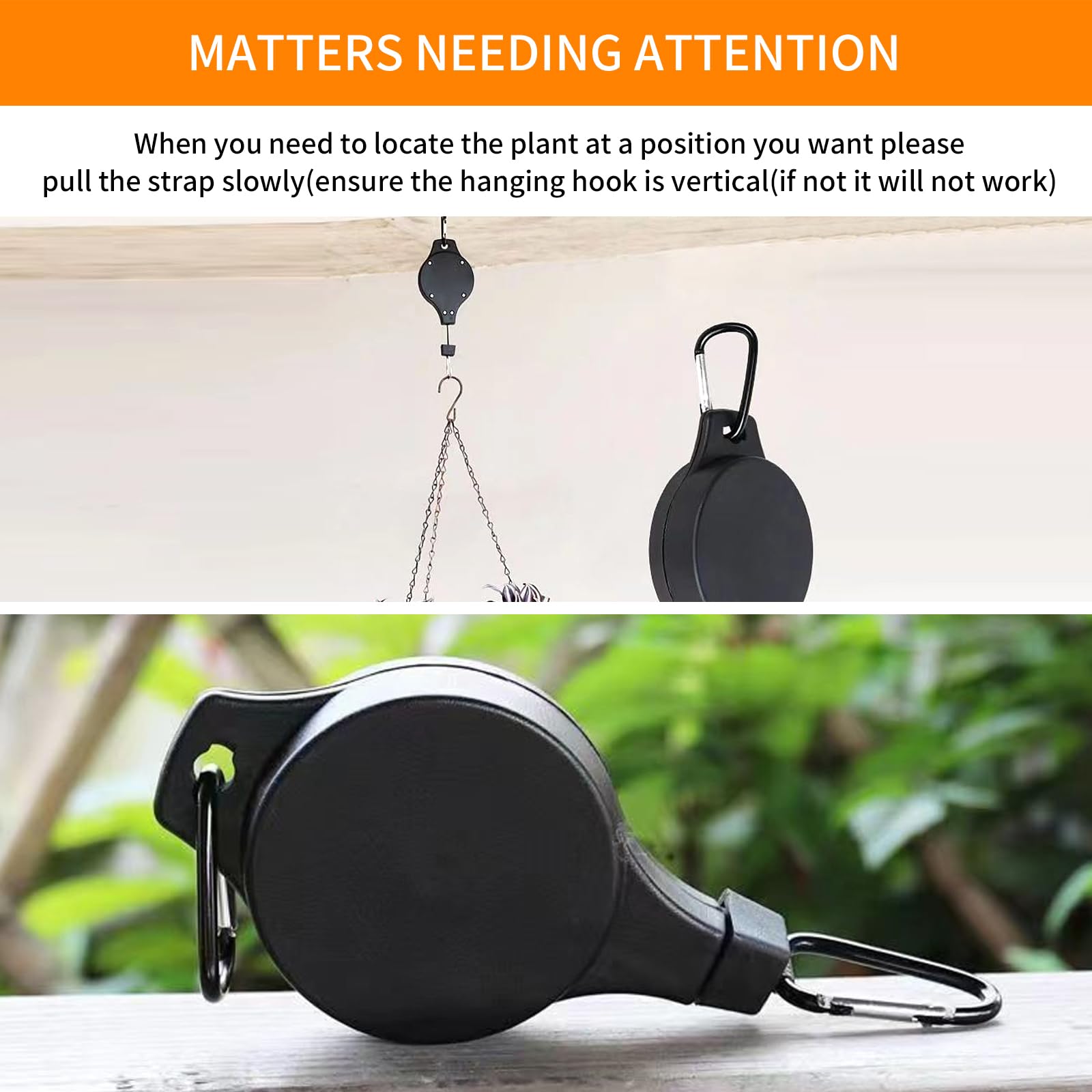 Amazon.com: 4PCS Plant Pulley Retractable Pulley Plant Hanger Hanging  Flower Basket Hook Adjustable Retractable Plant Pulley Hangers - Versatile  Height Hooks for Hanging Baskets, Flower Pots, and Bird Feeders : Patio,  Lawn